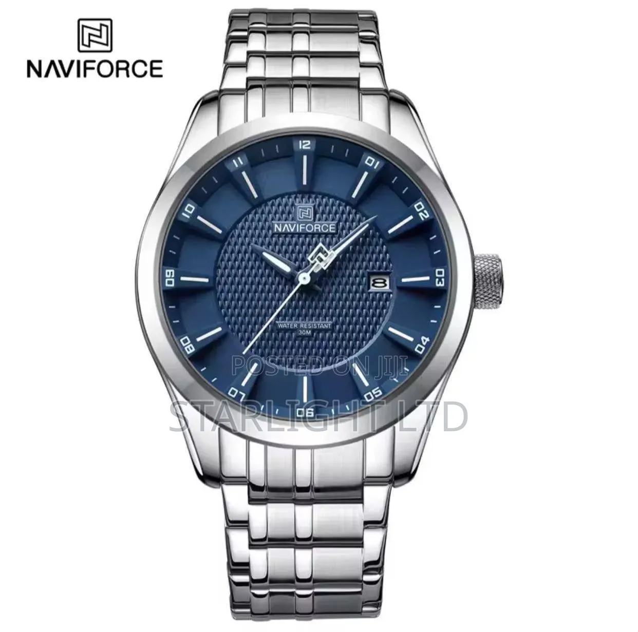NAVIFORCE NF8032 Stainless Steel Link Bracelet Watch With Auto Date