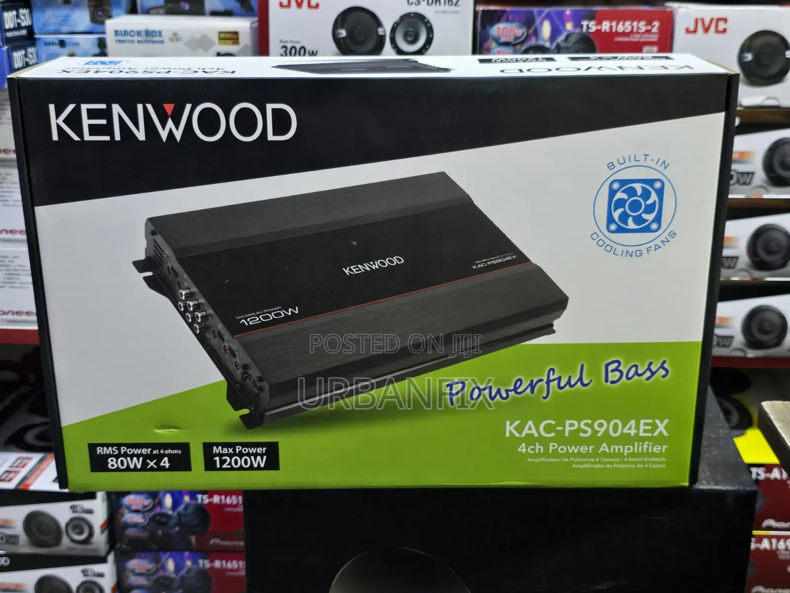 Kenwood 1200watts 4-Channel Bridgeable Amplifier With Cooling Fan