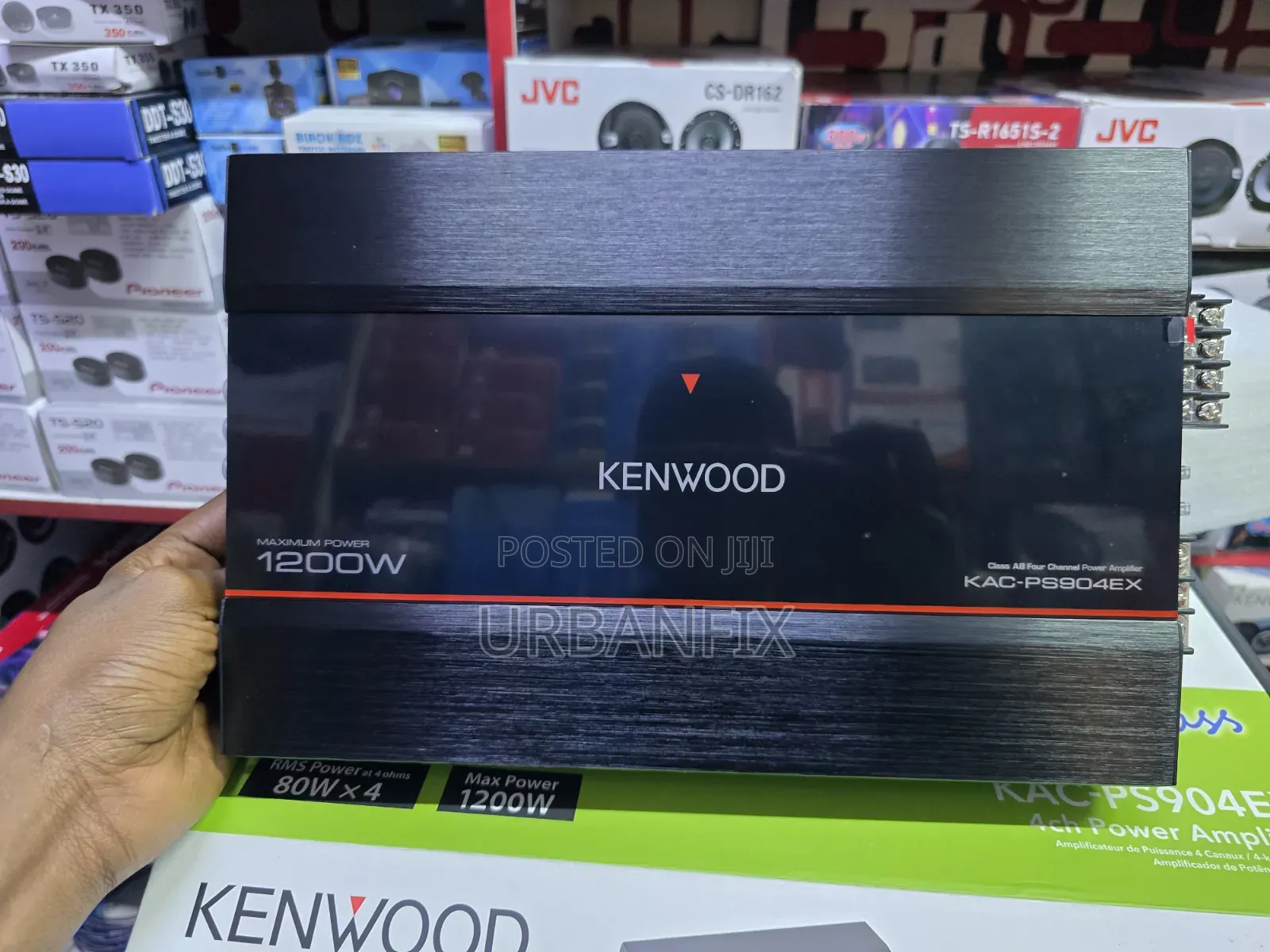 Kenwood 4 Channel 1200w Bridgeable Amplifier With Cooling Fan