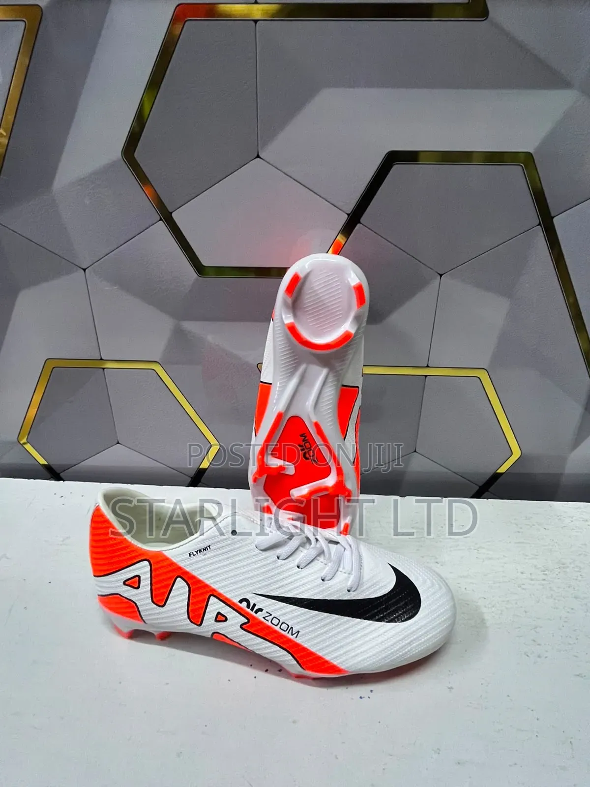 White Orange Nike Air Football Boots/Cleats 37-45