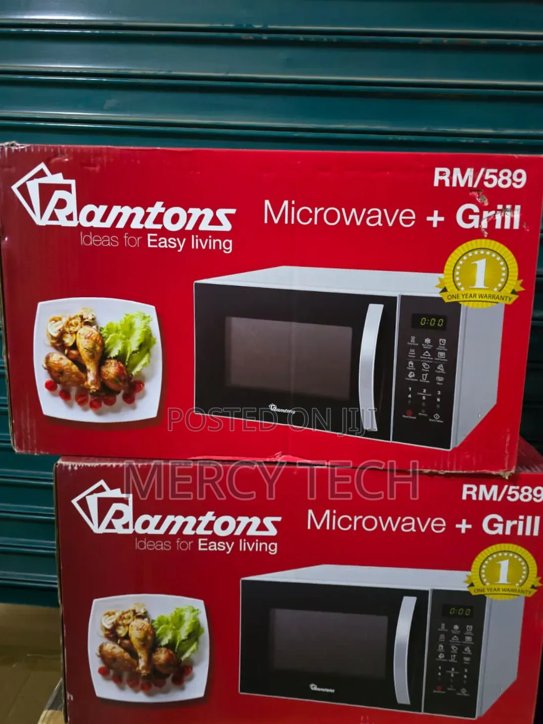 Ramtons 23L Microwave With Grill (RM589, Silver)