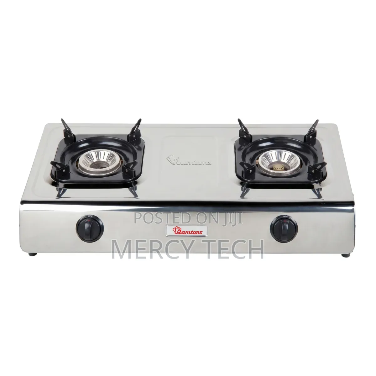 Ramtons RG/518 2-Burner Gas Cooker (Stainless Steel, Silver)