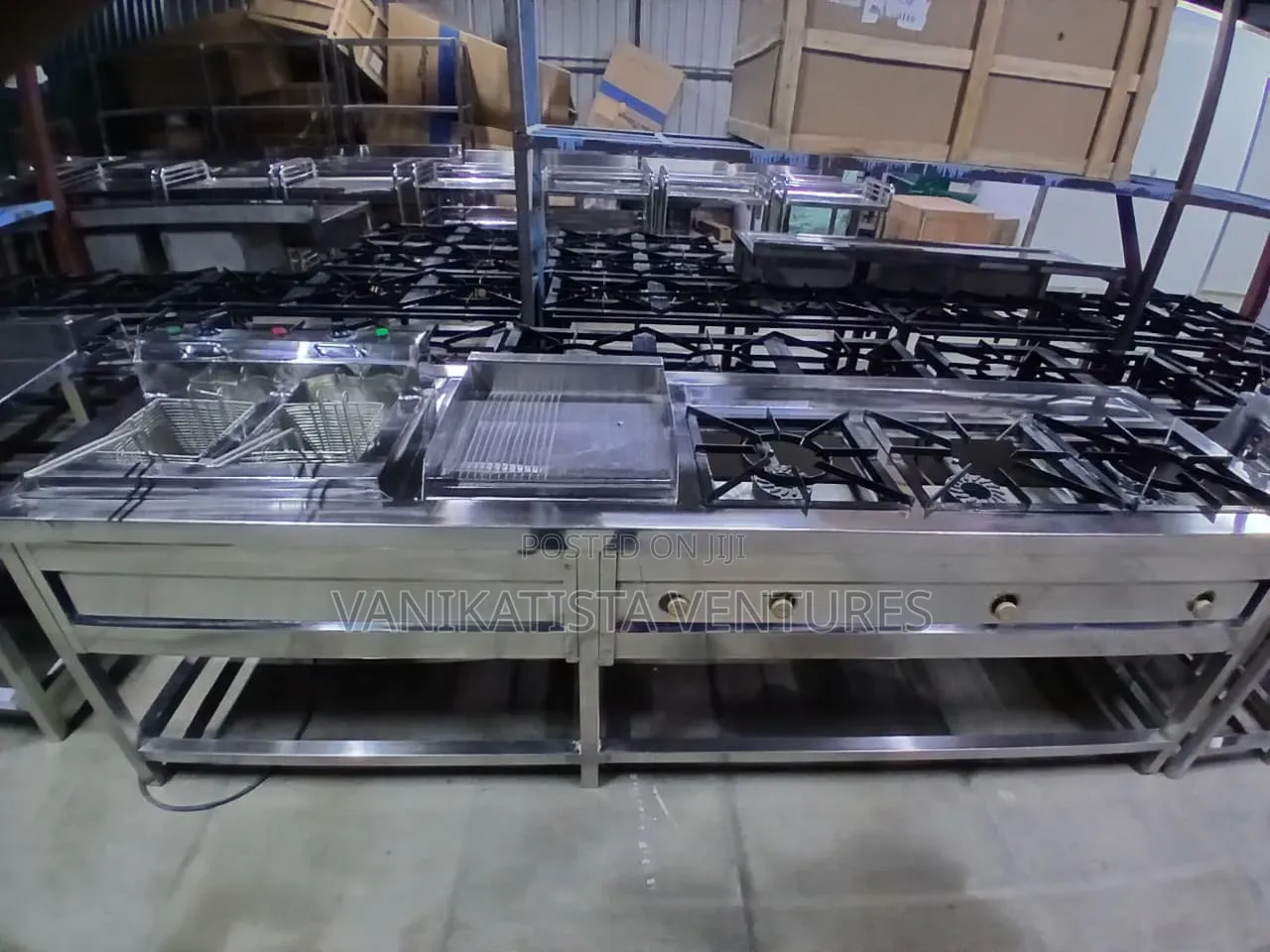 Three Burner Gas Cooker Combined Jiko
