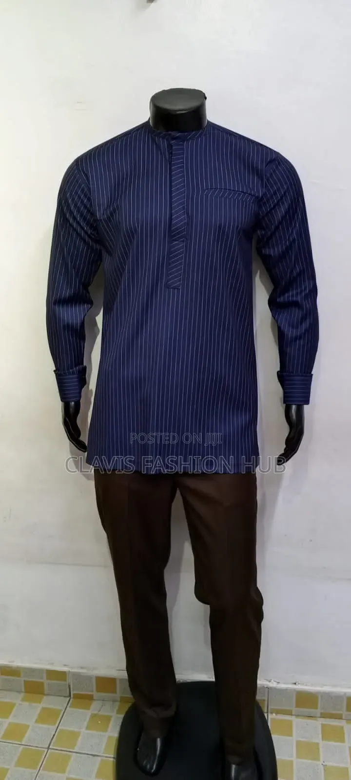 Navy Blue Plain Suits for Men Available (Shirt and Trouser)