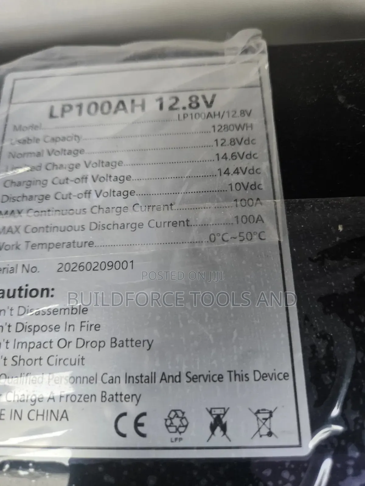 Solar Nyumbani LP100AH 12.8V 100Ah Lithium Battery
