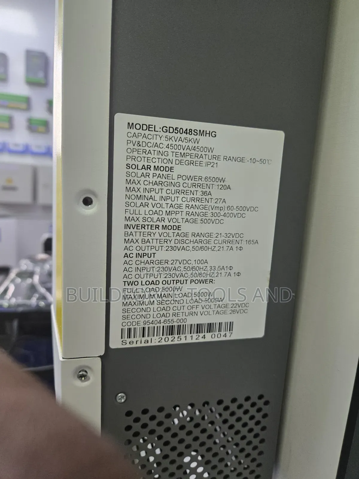Solar Nyumbani GD5048SMHG 5KVA 48V High Frequency Hybrid Inverter