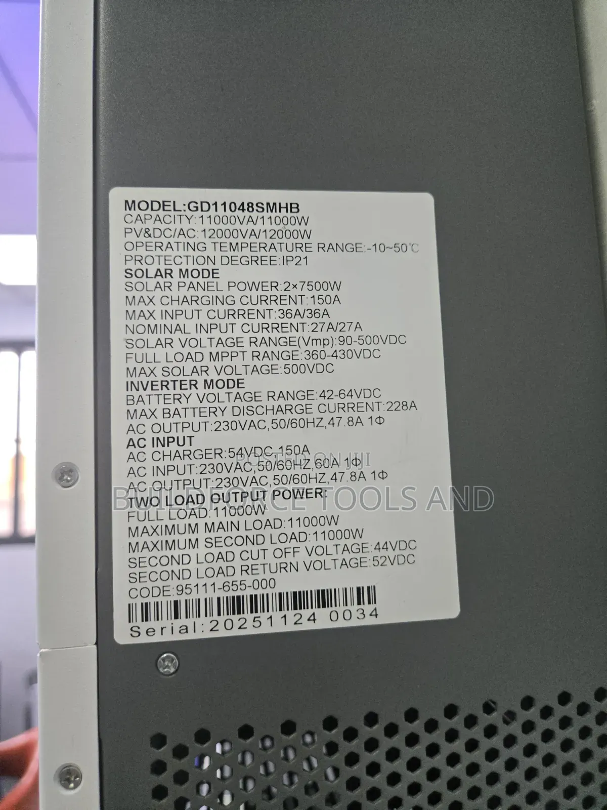 HEPU GD11048SMHB 11KW High Frequency Hybrid Inverter