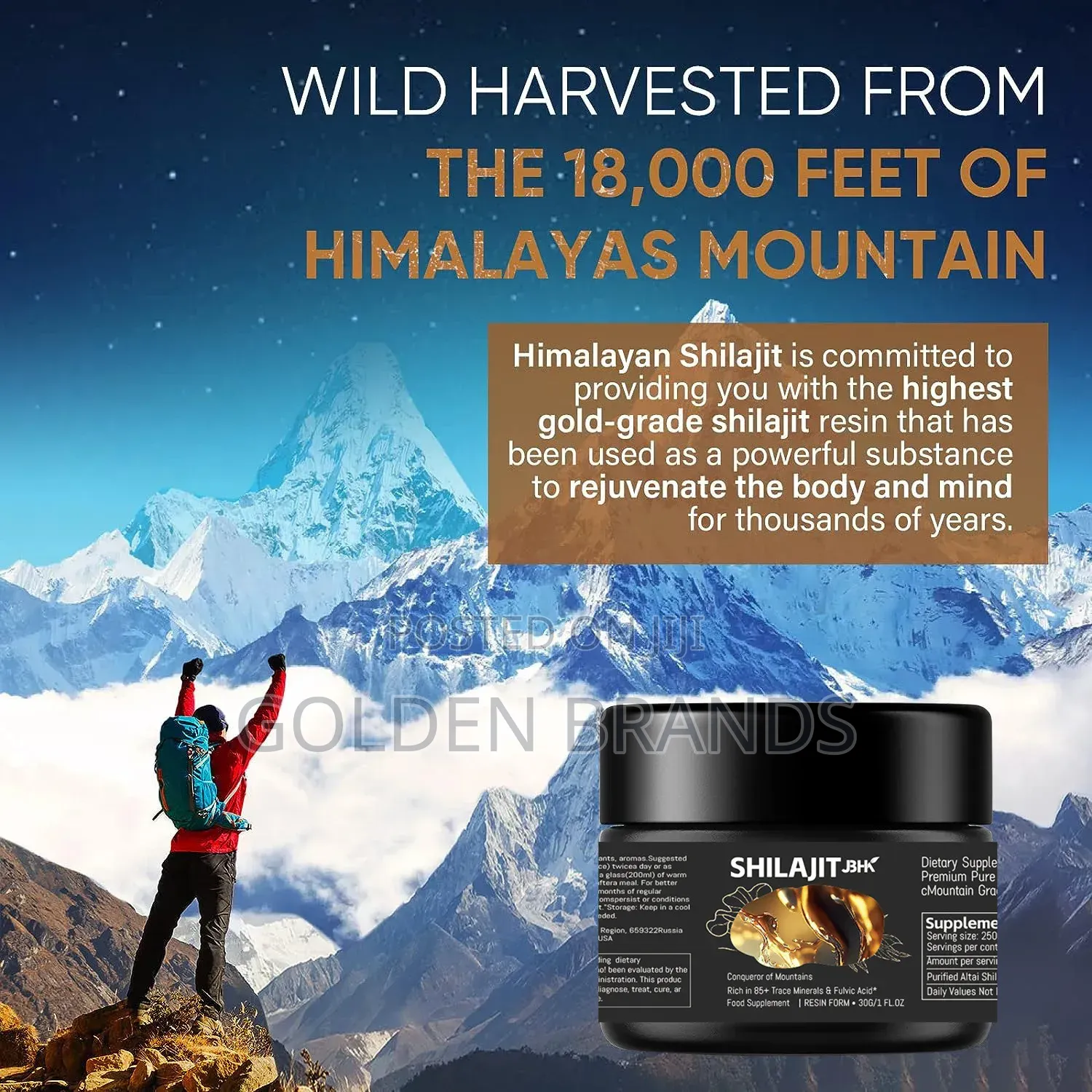 Pure Organic Shilajit 100% With 85+ Trace Minerals Fulvic Acid