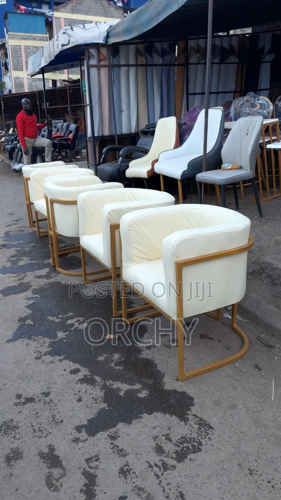 Cream or Off-White Executive Salon Seats/ Manicure Seats