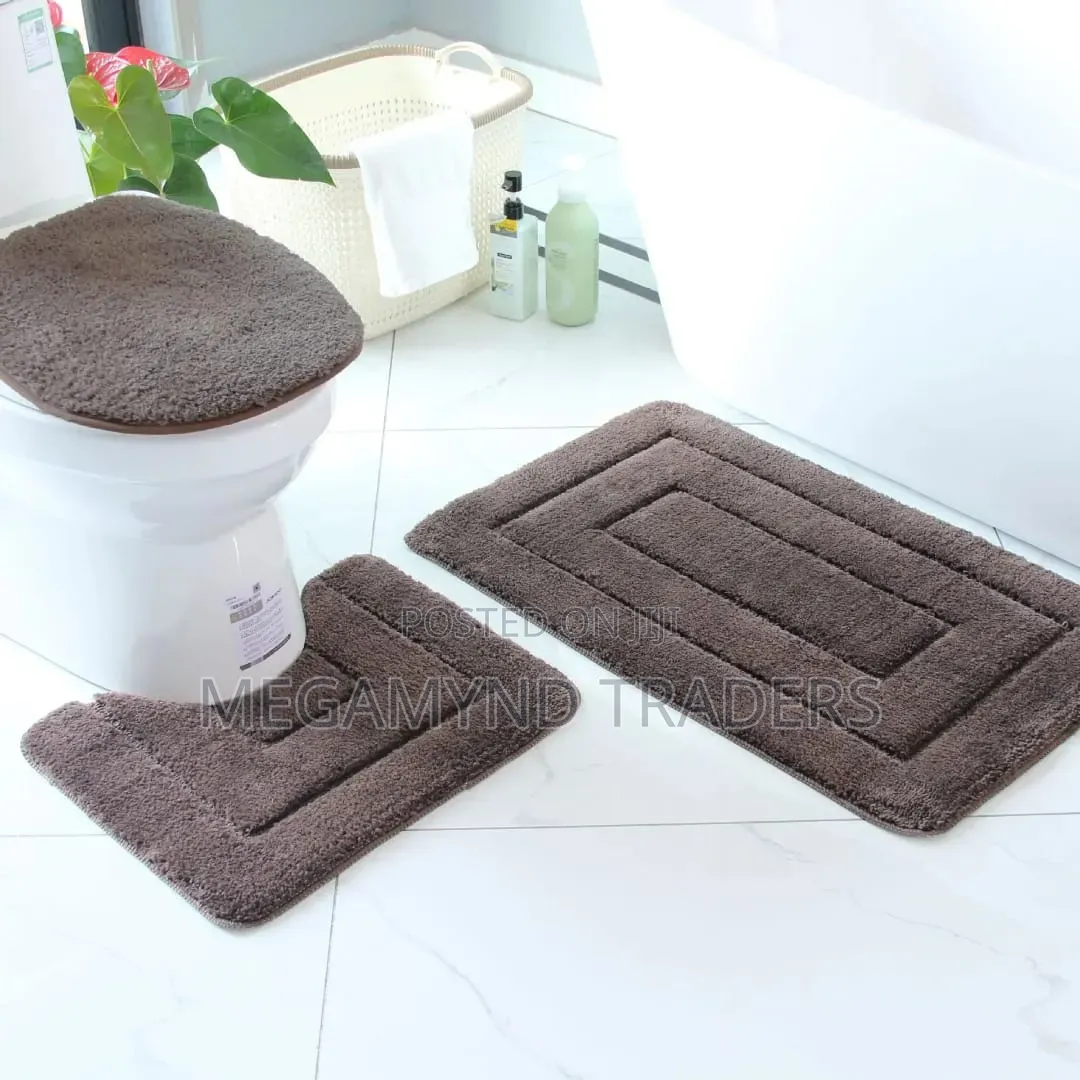 3pc Toilet Mat Set / Bathroom Mat Set