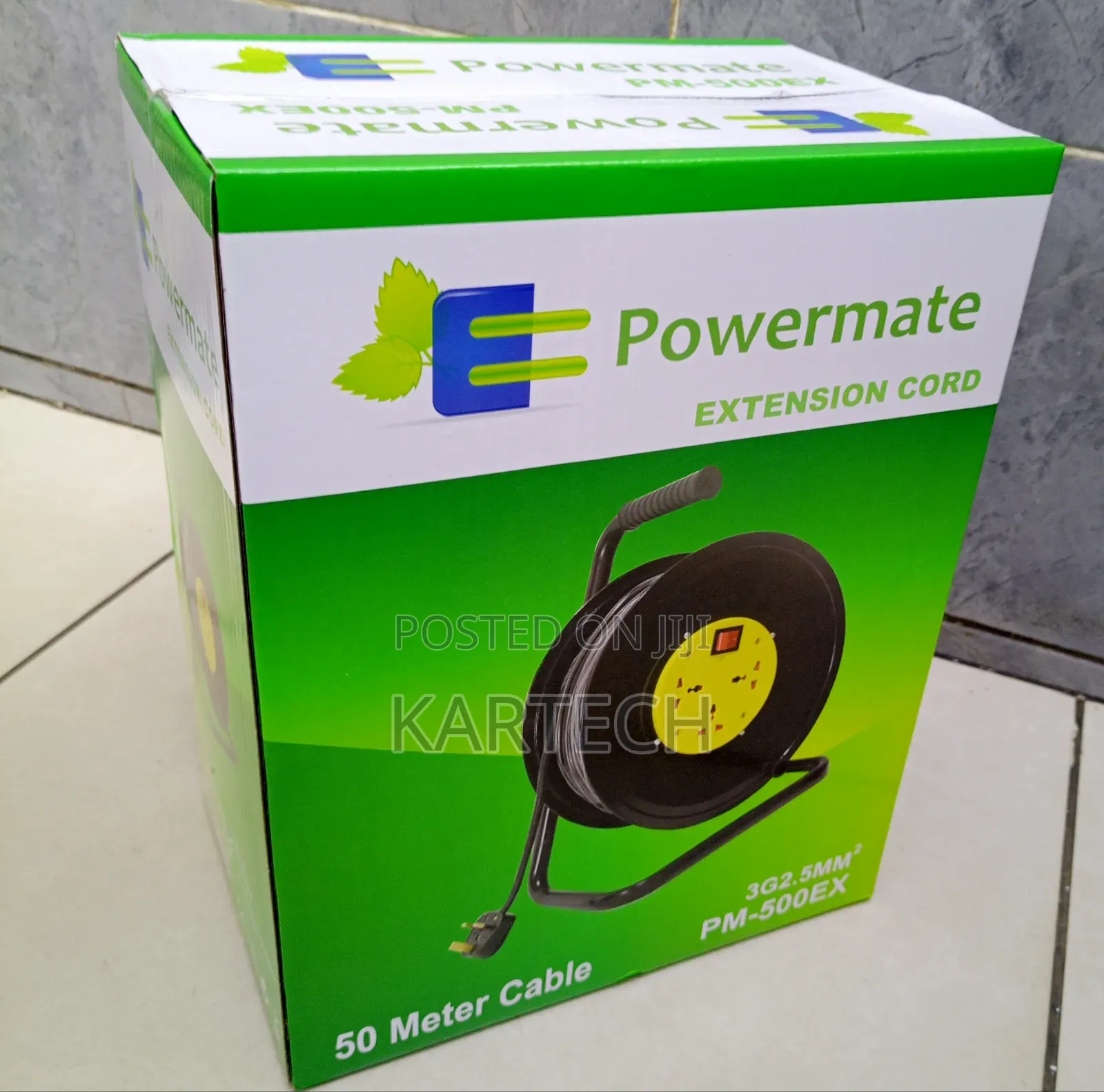 Powermate PM-500EX 50M 2.5mm Heavy-Duty Extension Cable Reel
