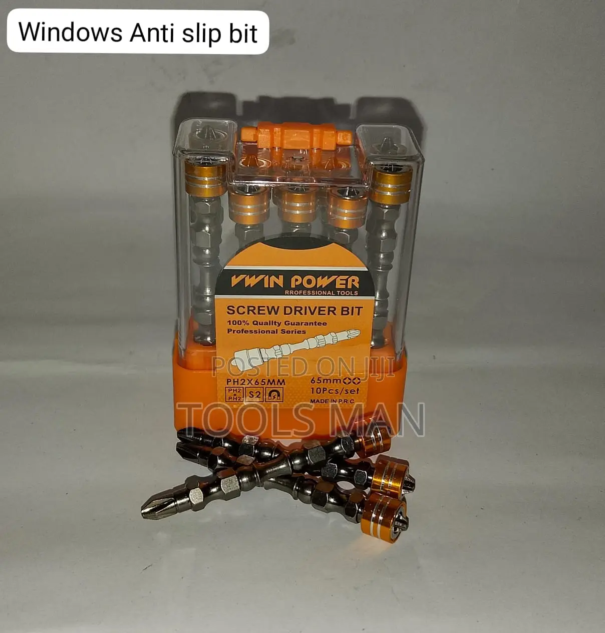 10Pcs VWIN POWER Magnetic Anti Slip Screwdriver Bits PH2 65mm