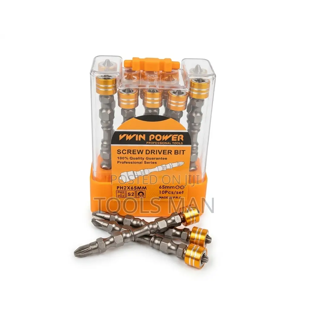 10Pcs VWIN POWER Magnetic Anti Slip Screwdriver Bits PH2 65mm
