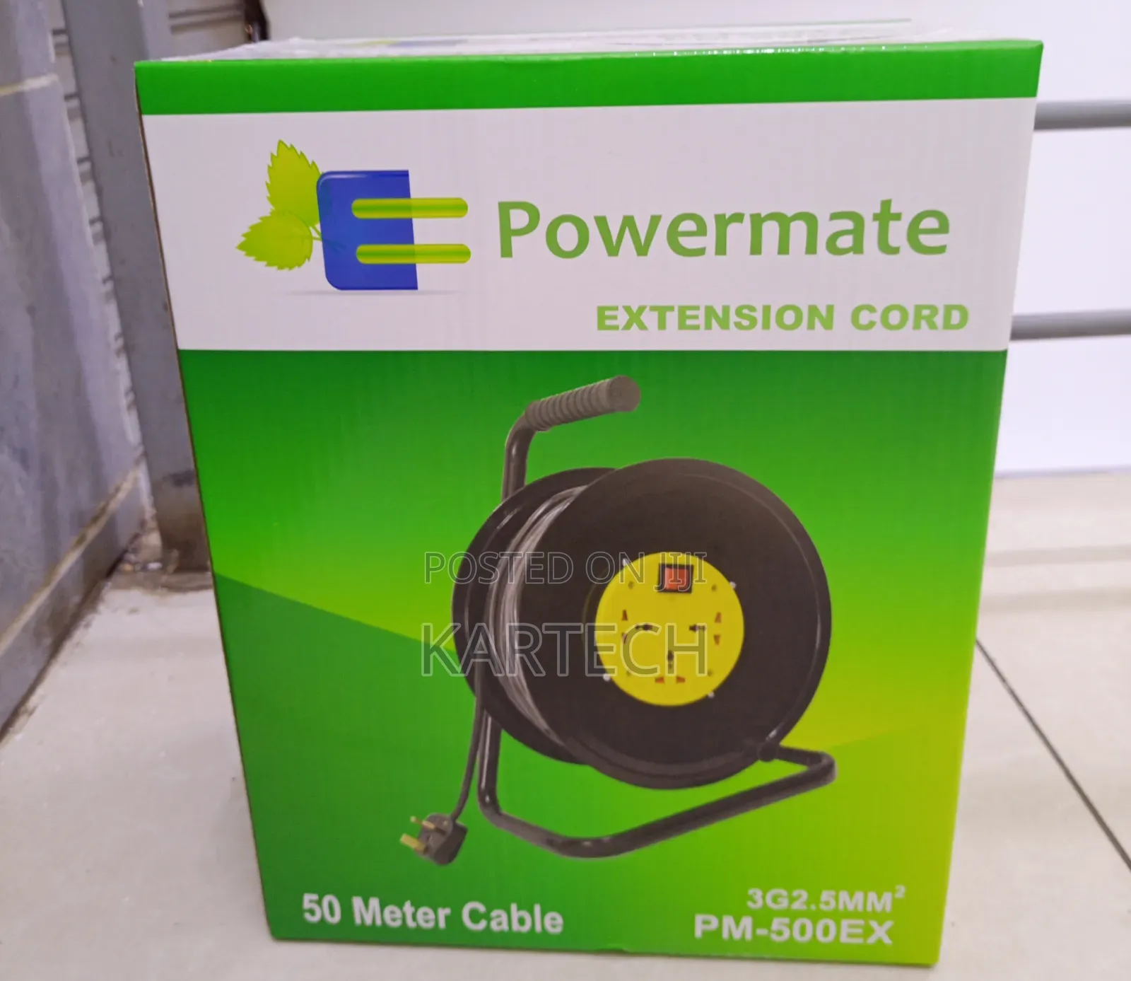 Powermate PM-500EX 50M 2.5mm Portable Electric Cable Reel