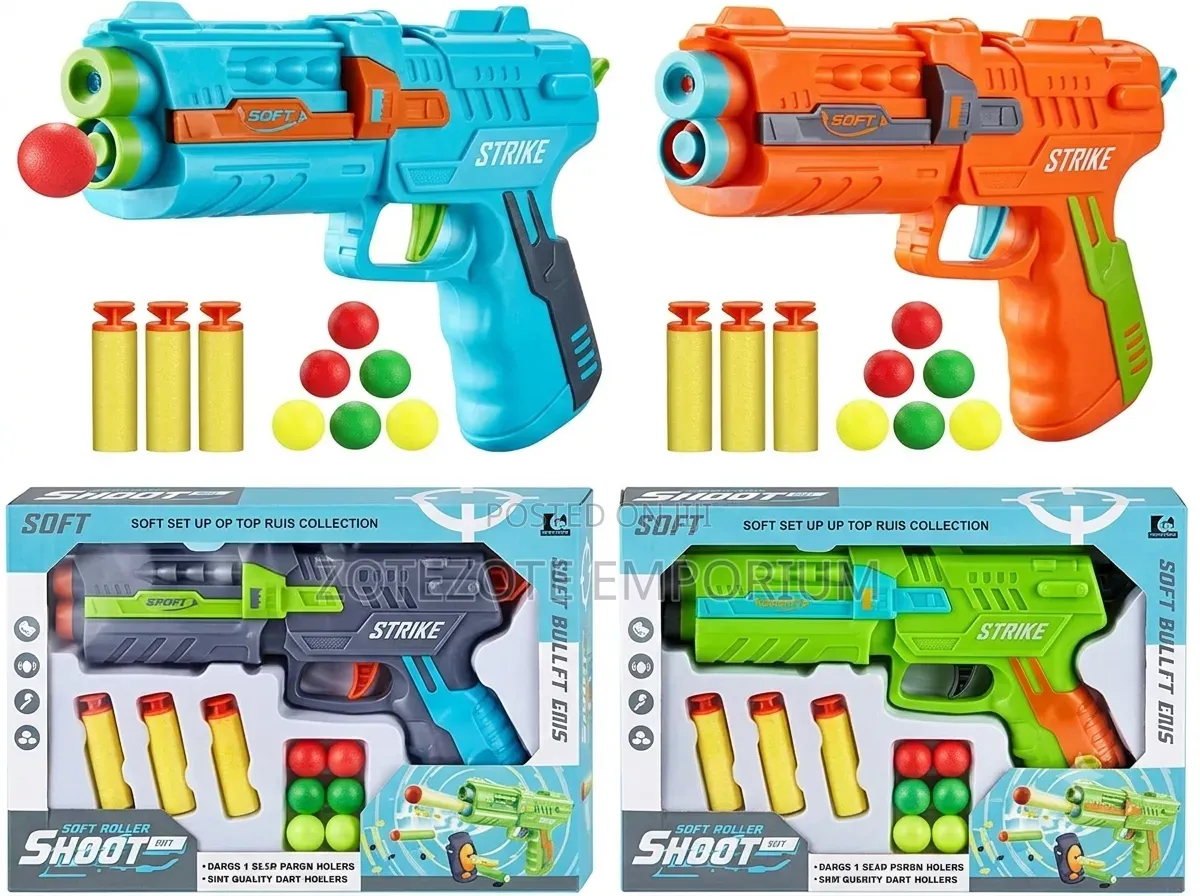 Kids Soft Bullet Toy Gun Set