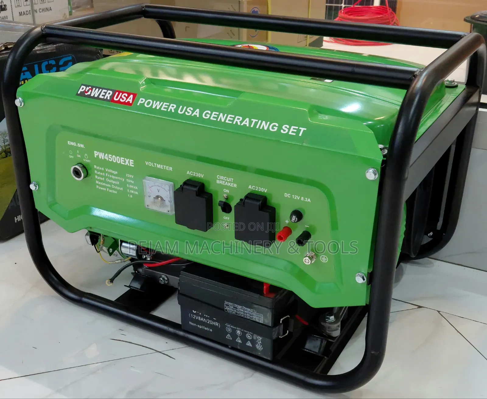 POWER USA PW4500EXE 5.5Kva Petrol Generator Set Key Start