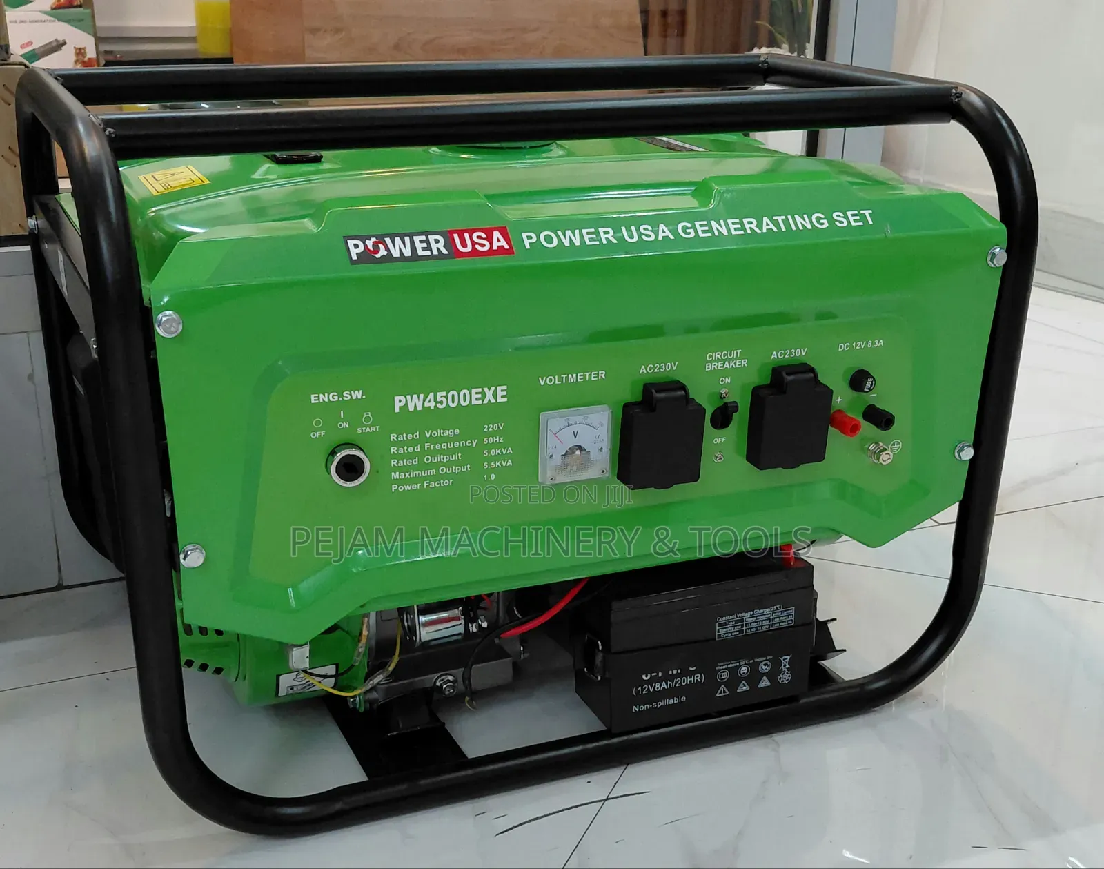 POWER USA PW4500EXE 5.5Kva Petrol Generator Set Key Start