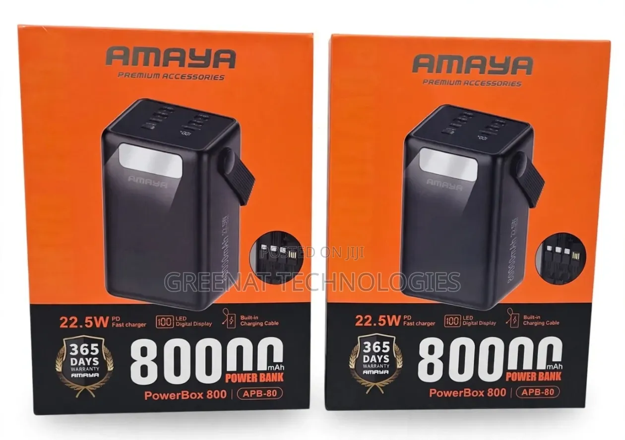 Amaya PowerBox 800 APB-80 80000mAh Power Bank 22.5W PD Fast Charge