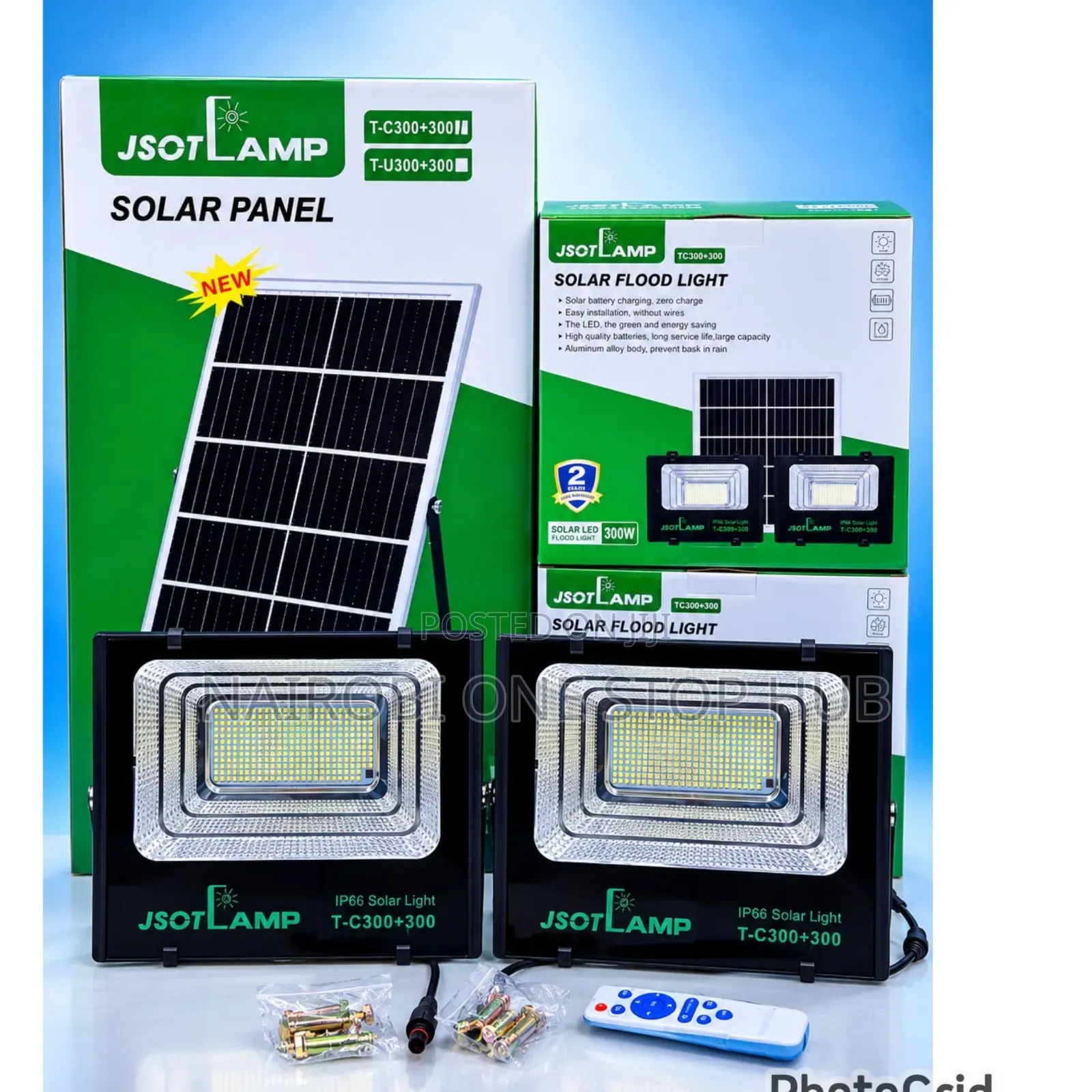 Jsot Super Solar 2-in-1 Lamp 
 300w + 300w