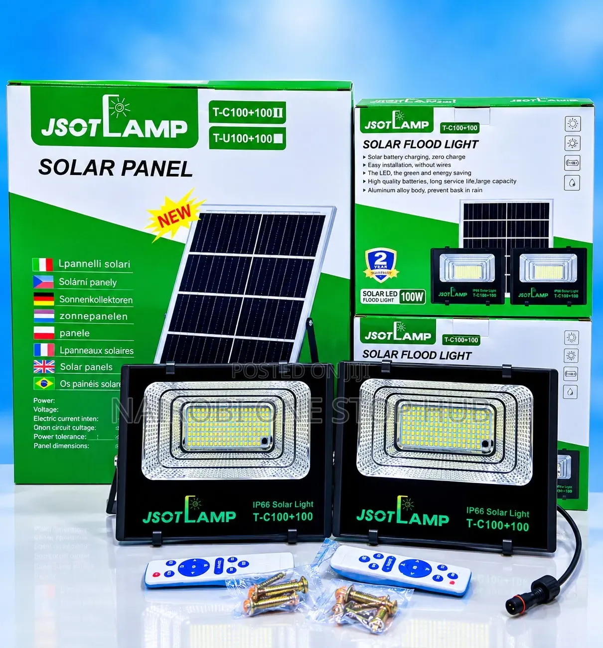 Jsot Super Solar 2-in-1 Floodlight 100w + 100w