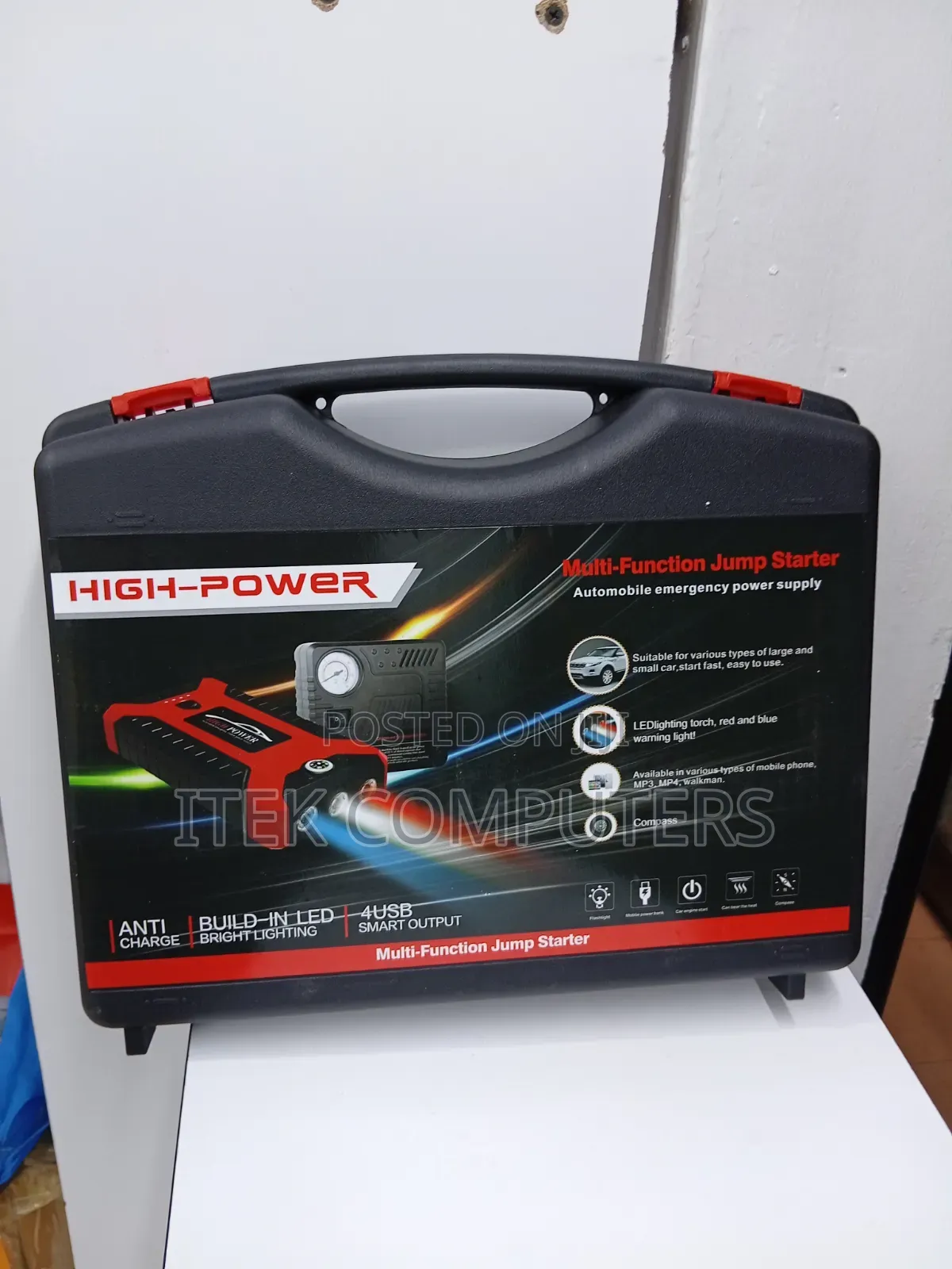 Portable Car Jump Starter Kit for Emergency Roadside Support