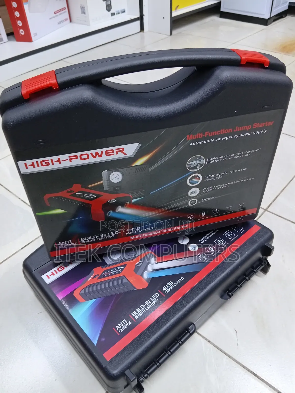 Compact Car Battery Booster Kit for Travel and Road Emergencies