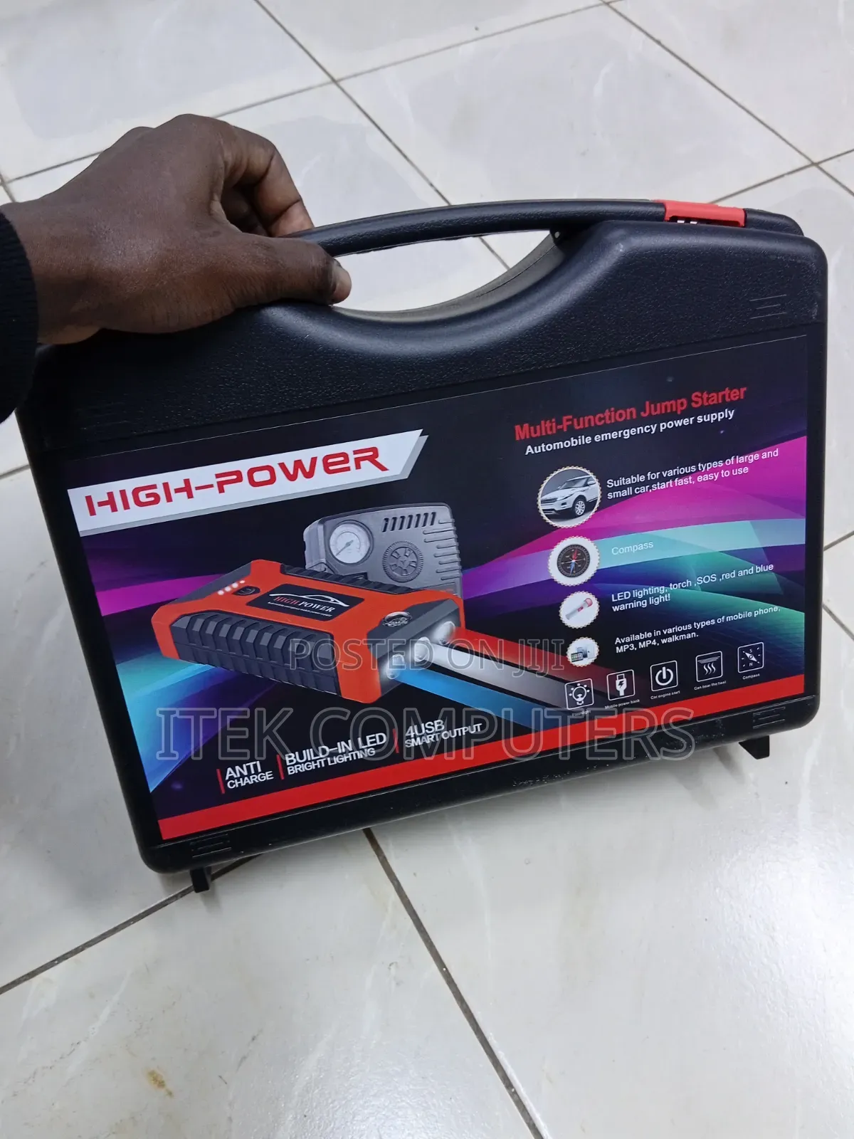Compact Car Battery Booster Kit for Travel and Road Emergencies