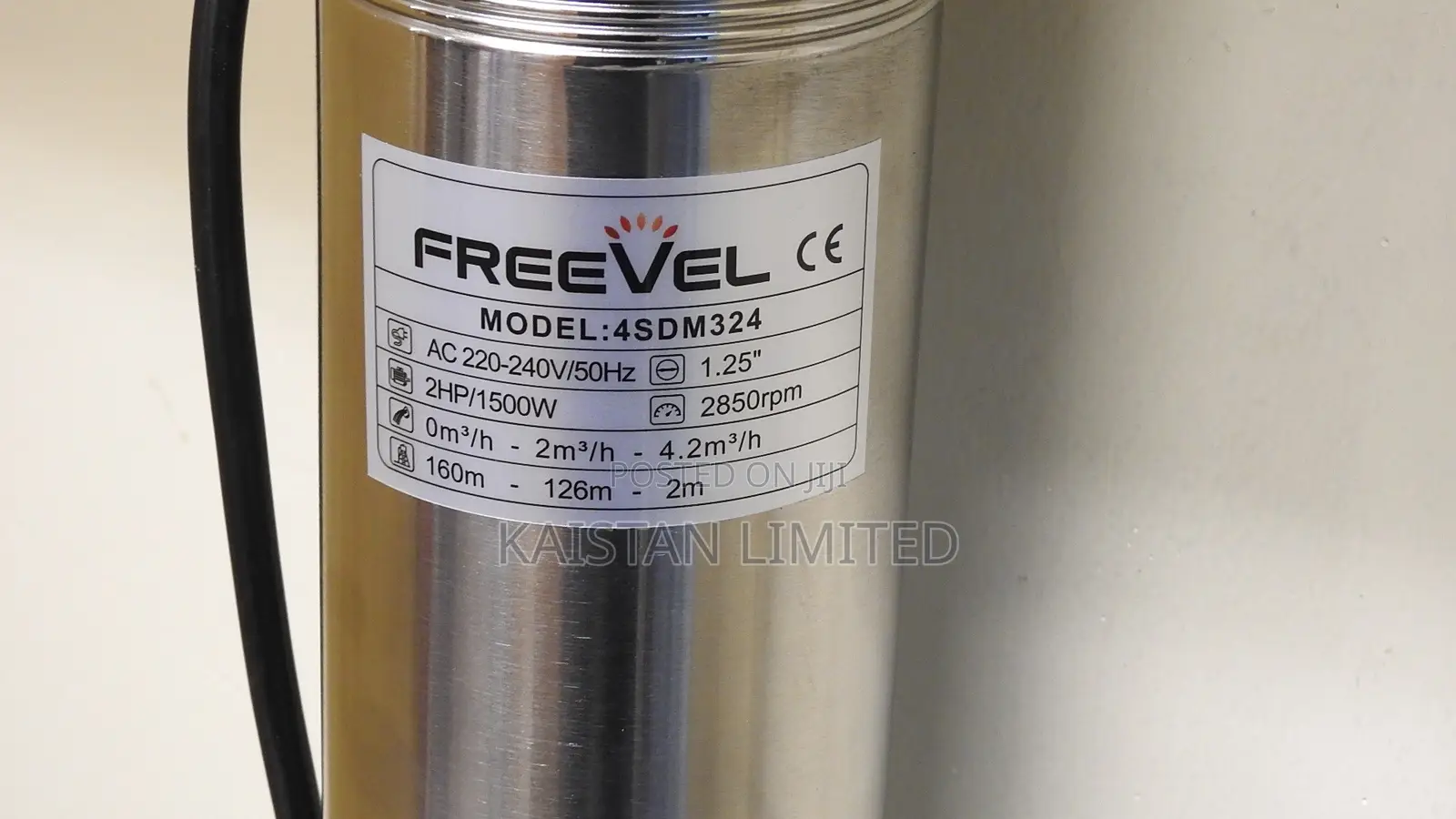 2HP Freevel Submersible Pump 160M Max Head