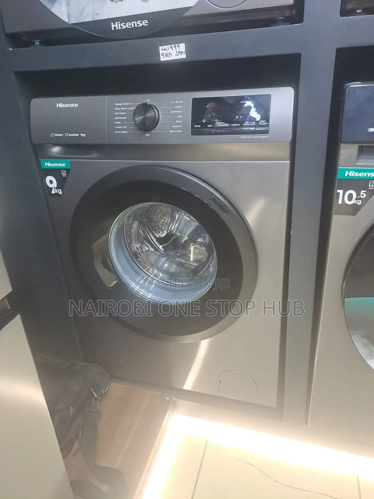 Hisense 9kg Wash and Spin Washing Machine.