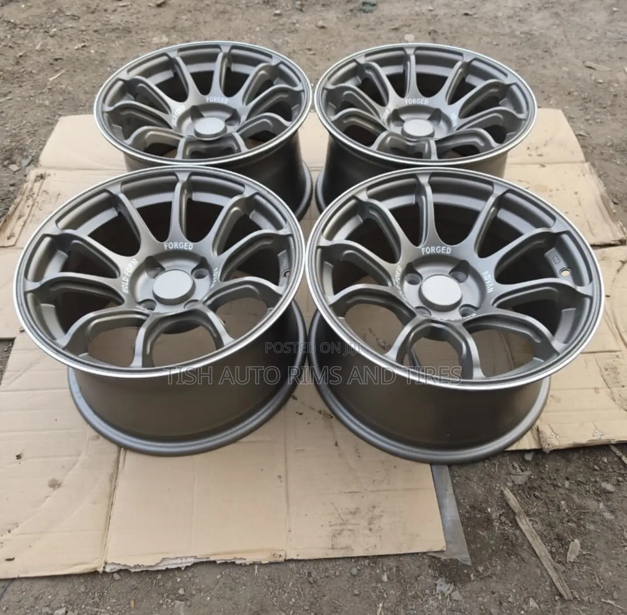 Gray Forged Offset Rims Size 15 Inch