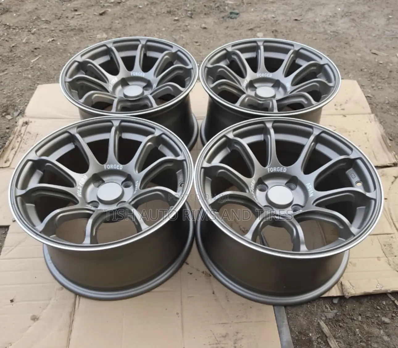 Gray Forged Offset Rims Size 15 Inch