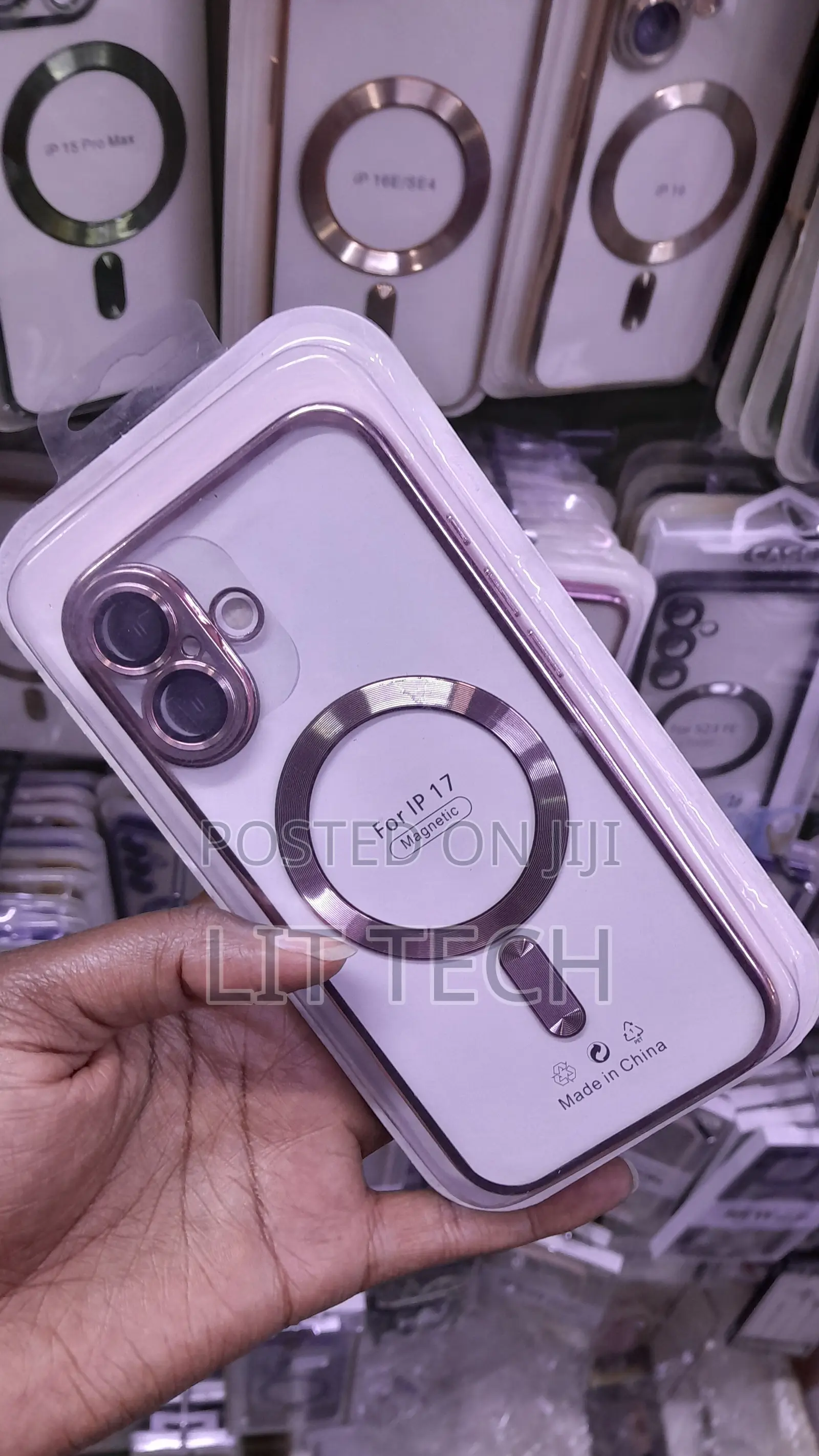 Sleek Rose Gold Edge Case for iPhone 17