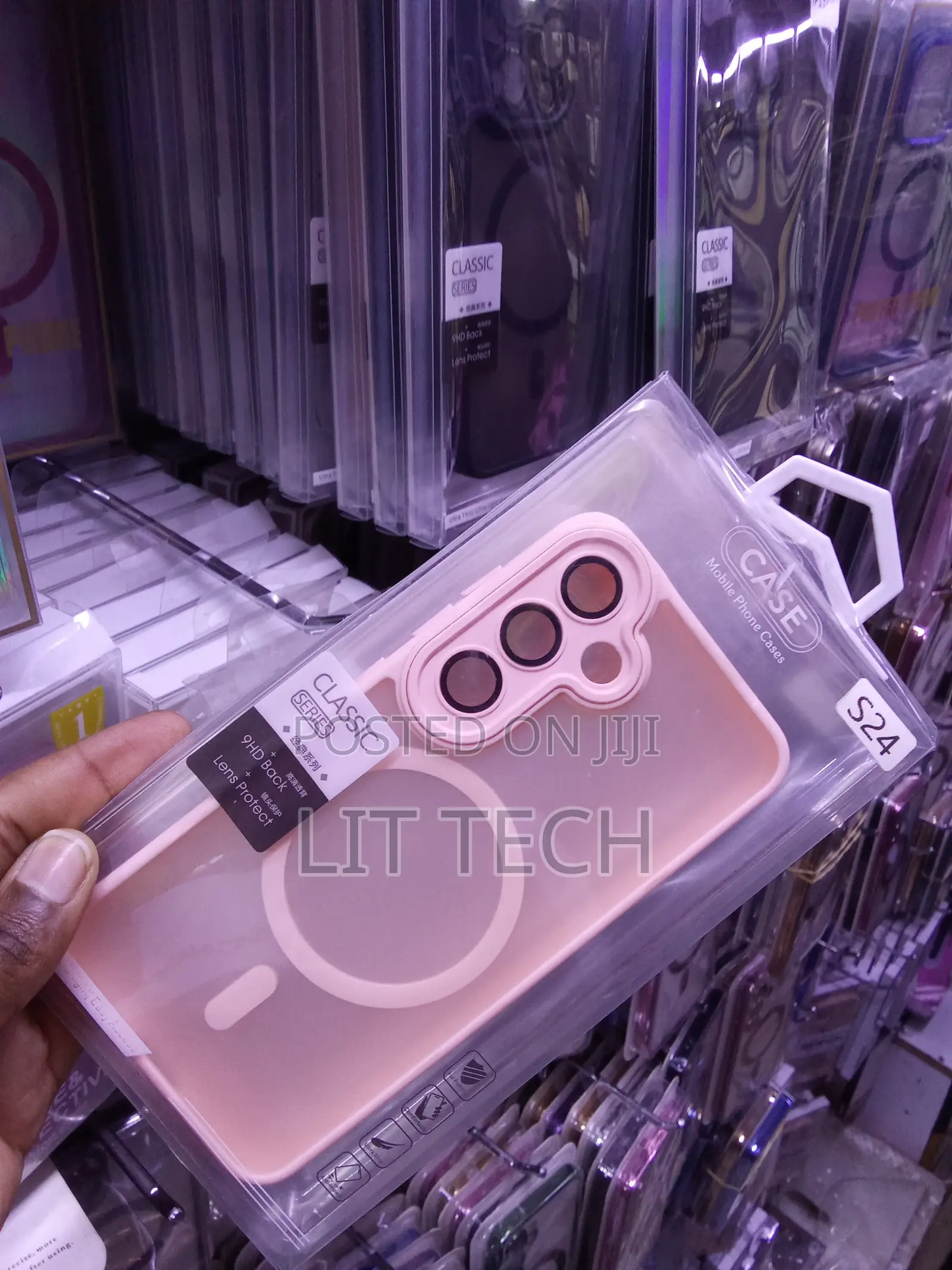 PINK Translucent MagSafe Case With Lense Cover for Samsung Galaxy S24