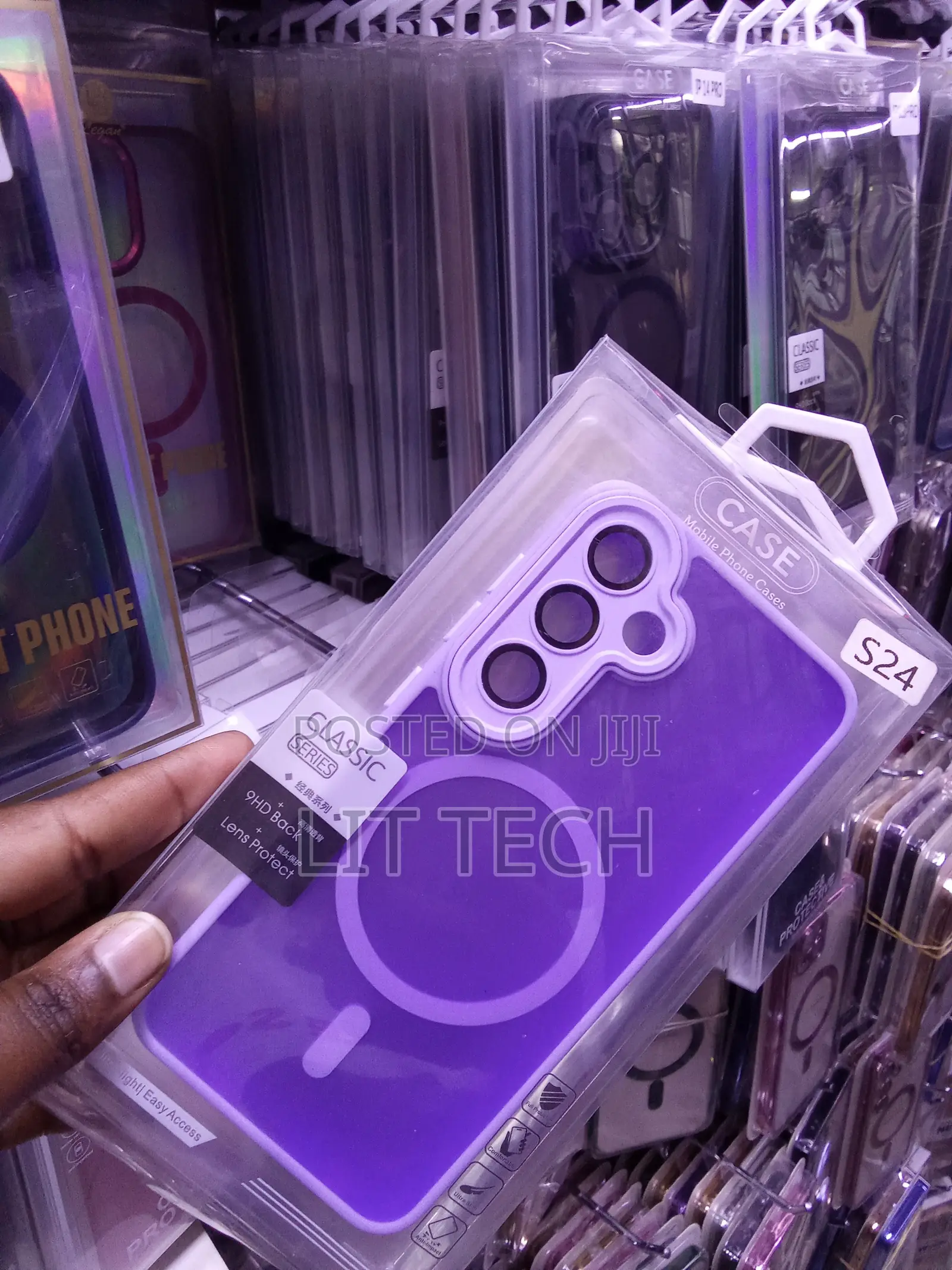 LIT PURPLE Translucent MagSafe Case With Lense for Samsung Galaxy S24