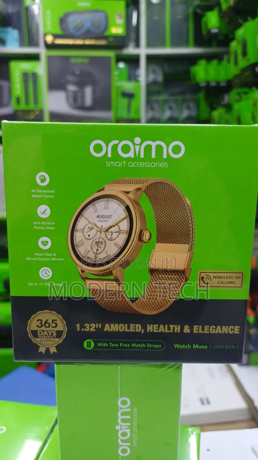Oraimo Watch Muse 1.32” AMOLED IP68 Smart Watch