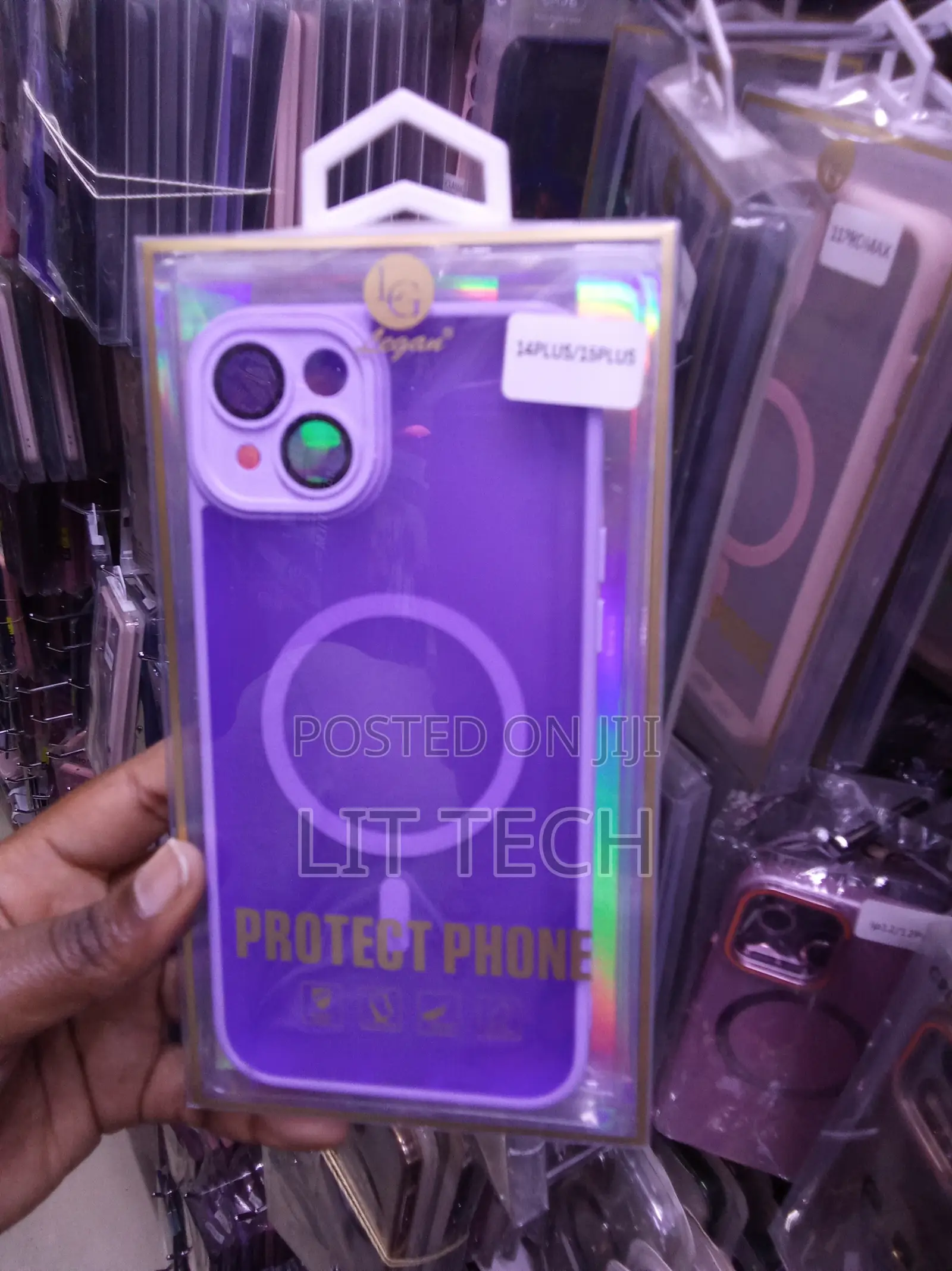 Purple Translucent MagSafe Case to Share a Fit for iPhone 14+ 15+