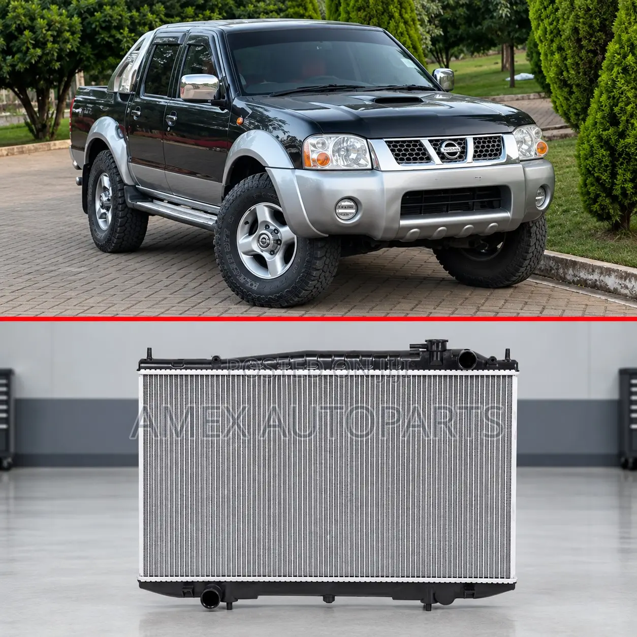 Radiator Nissan Hardbody Atoti D22 P/Up 98-00 Cross Pipes Pa26Mt