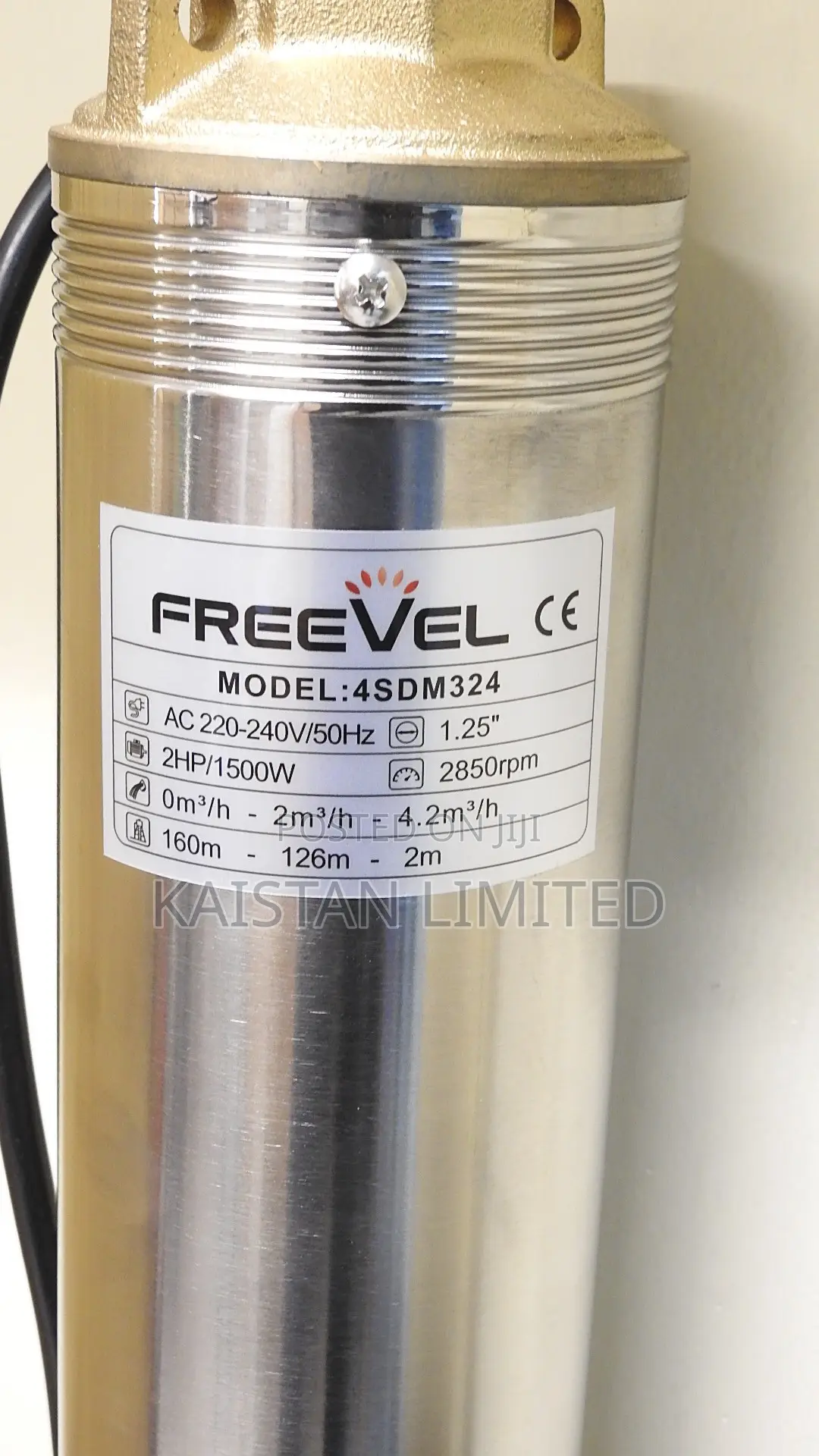 Freevel 2HP Submersible Pump 160M Head Heavy Duty