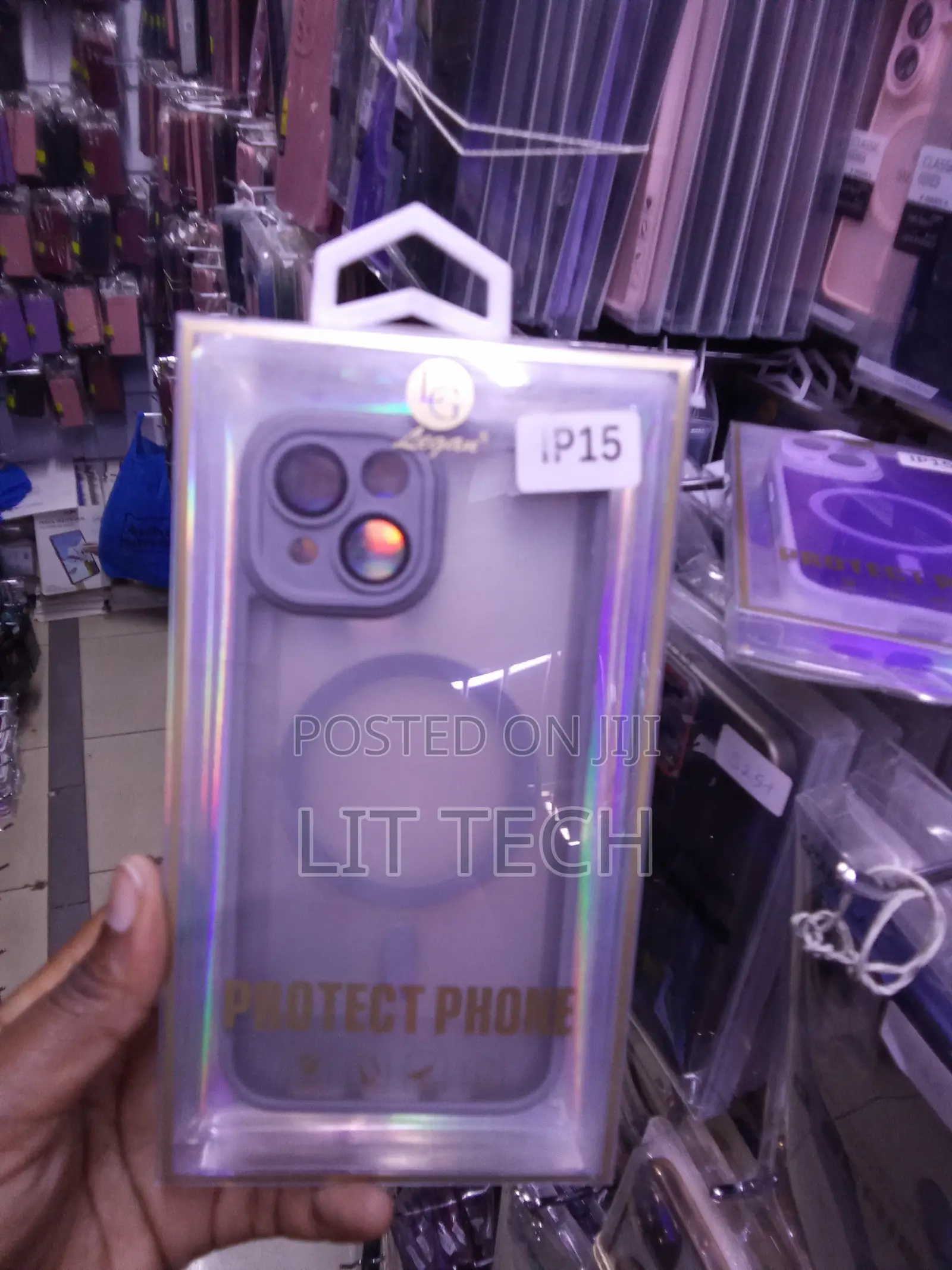 Gray Translucent MagSafe Case With Lense Protector for Apple iPhone 15