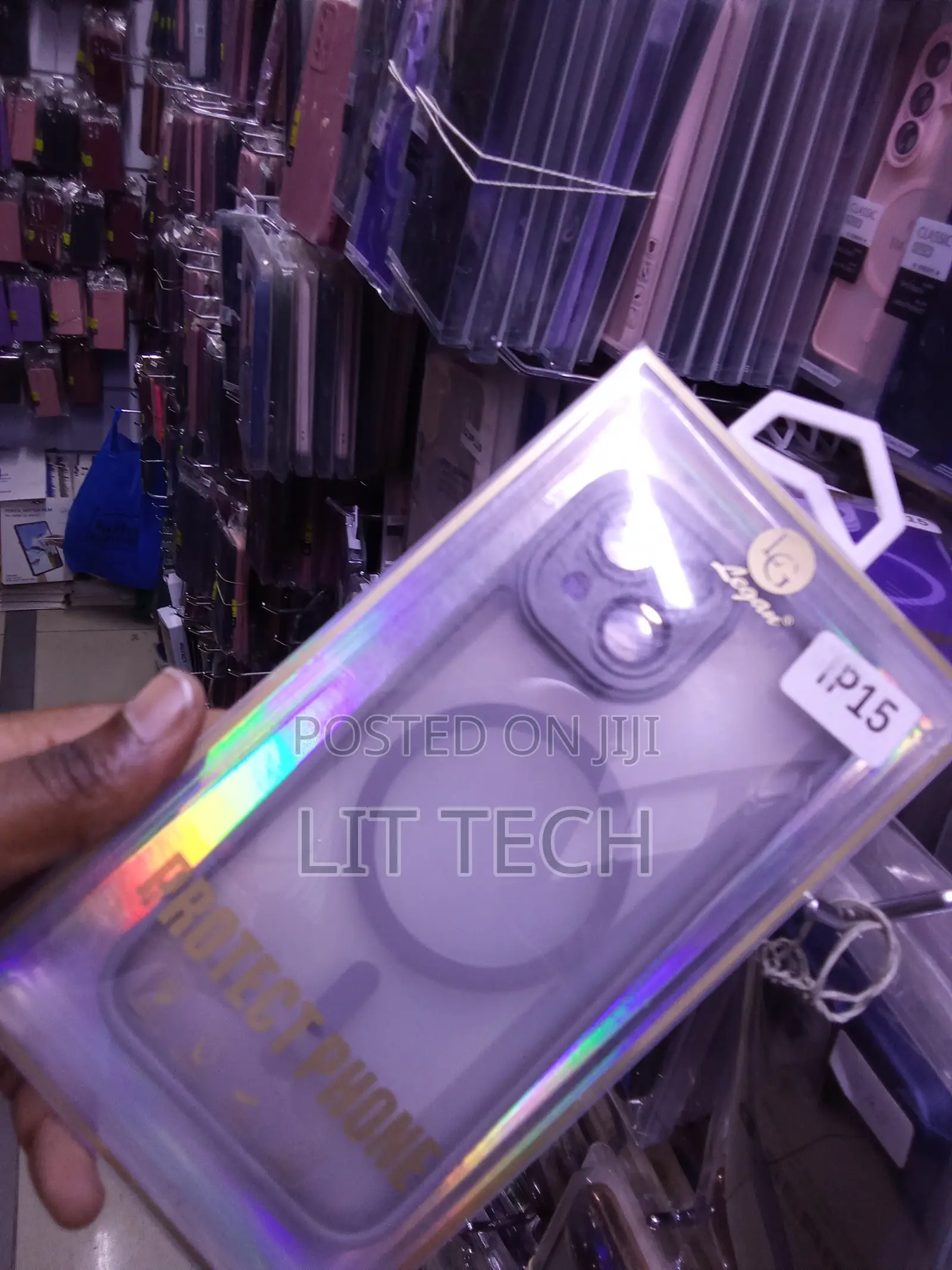 Gray Translucent MagSafe Case With Lense Protector for Apple iPhone 15