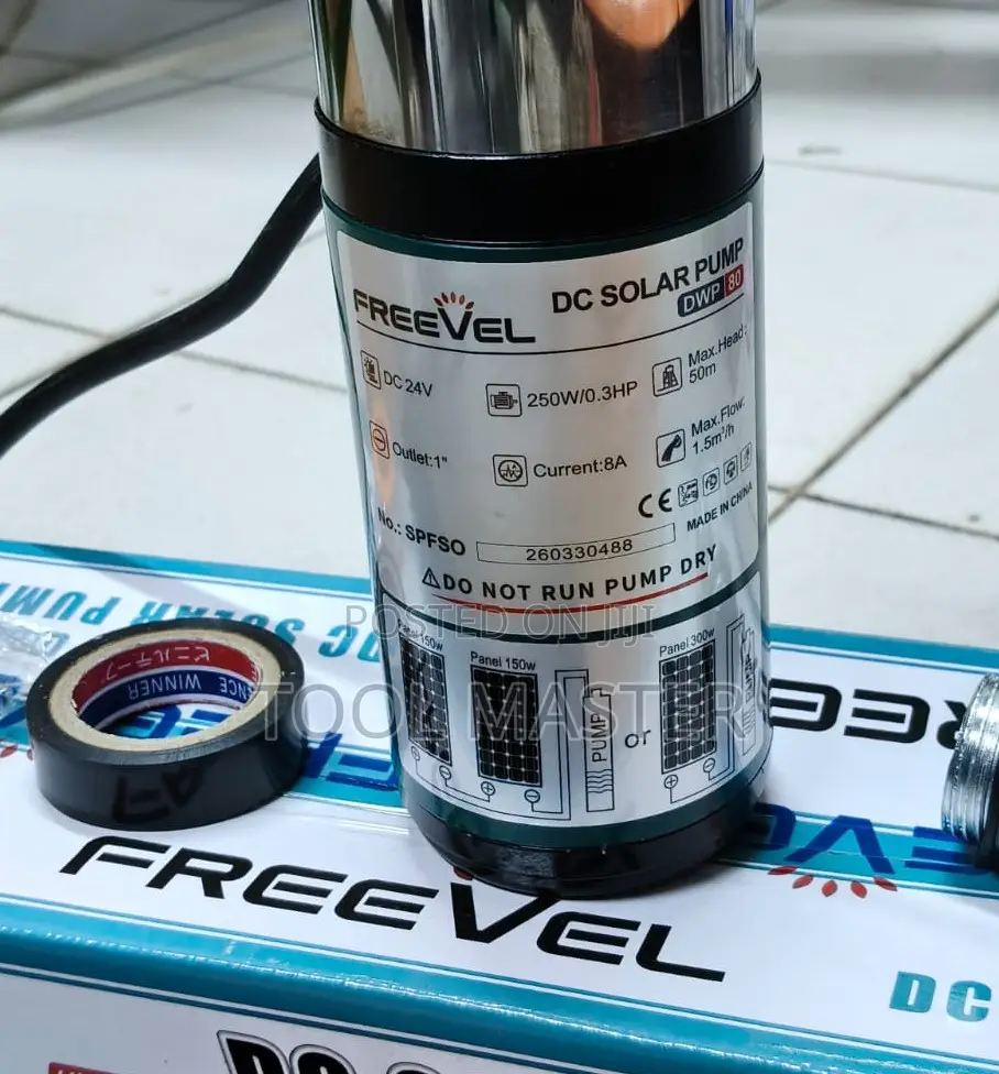 Freevel Submersible Solar Pump/50 M Head 24v Submersible Solar Pump