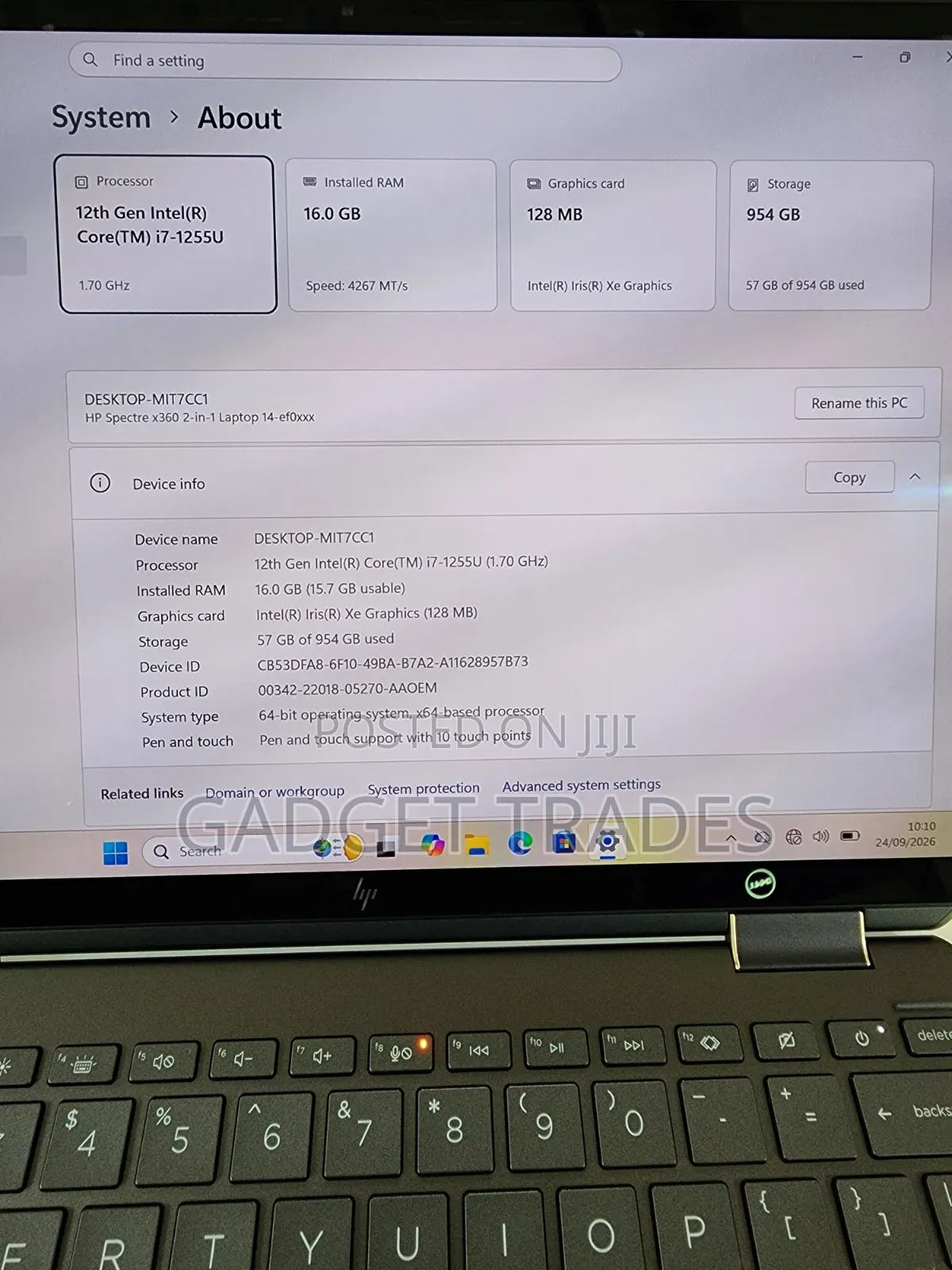 Laptop HP Spectre X360 16GB Intel Core i7 SSD 1T