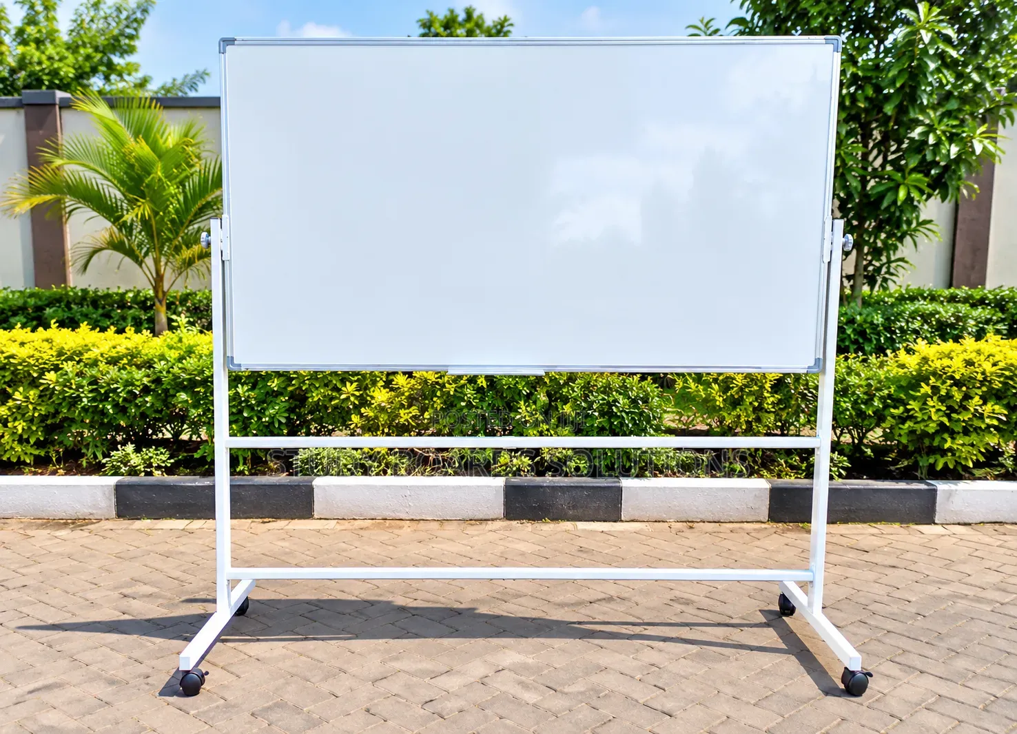6x4ft Magnetic Whiteboard With Wheeled Stand— Modern Office Essential