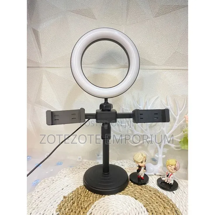 6 Inch Ringlight Double Stand Holder