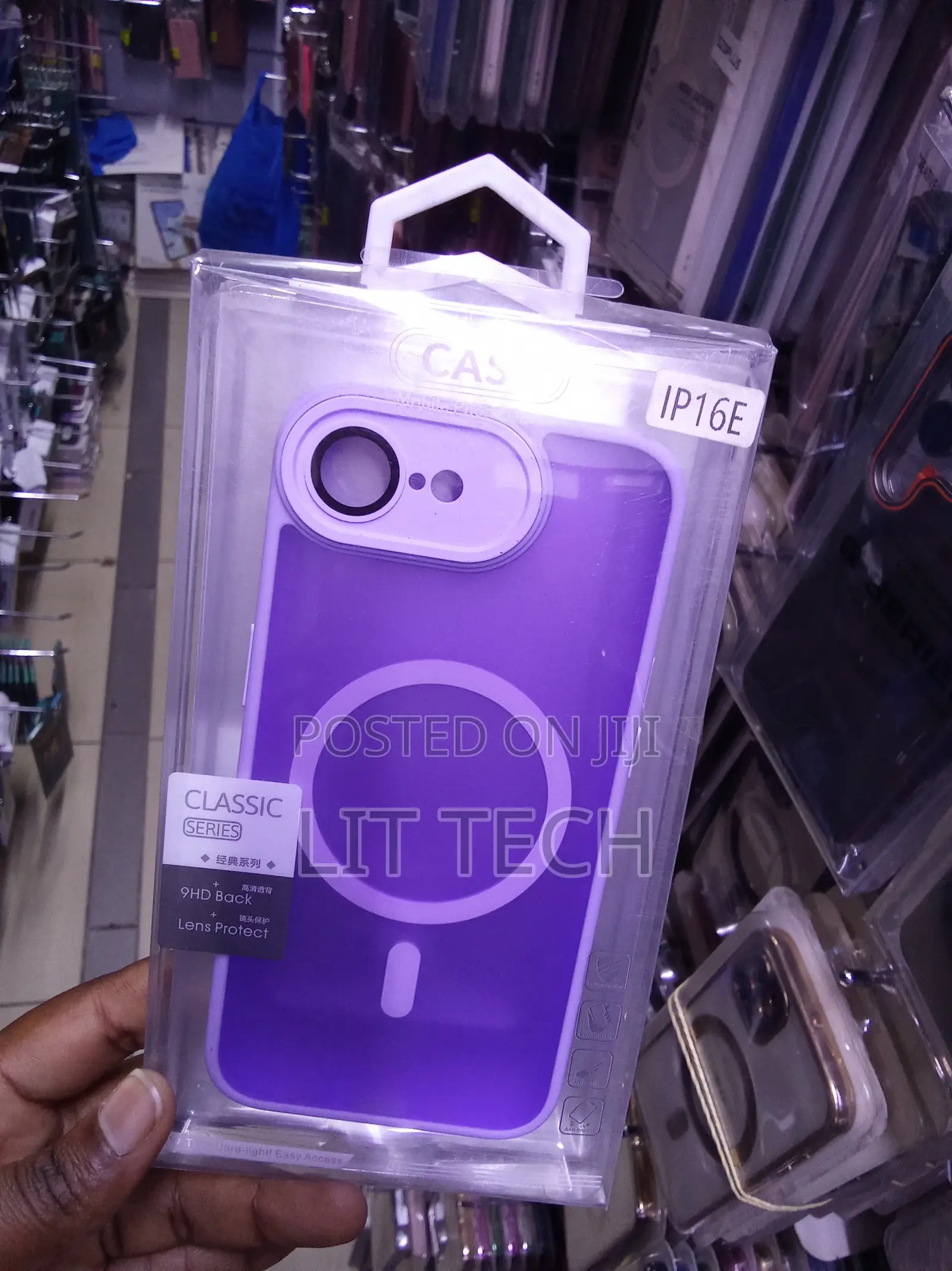 Translucent Matte MagSafe Purple Case With Lense Cover for iPhone 16E