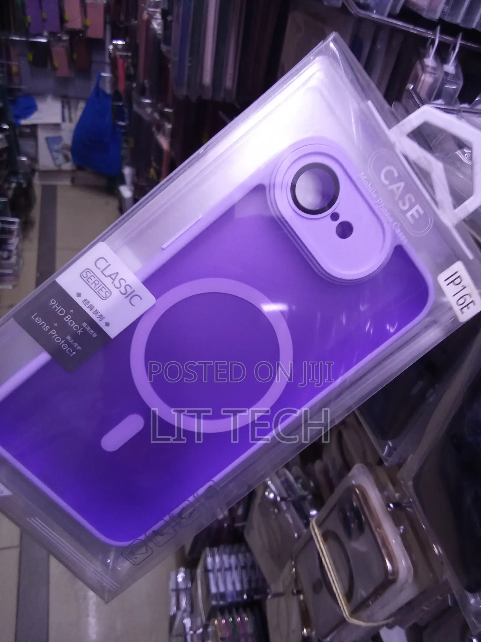 Translucent Matte MagSafe Purple Case With Lense Cover for iPhone 16E