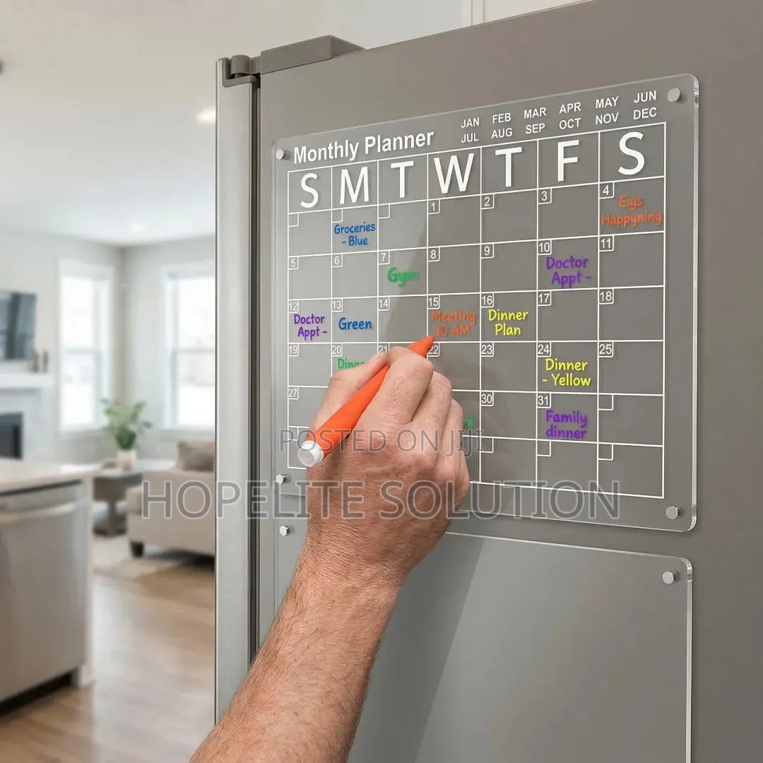 Magnetic Fridge Calendar Meal Planner