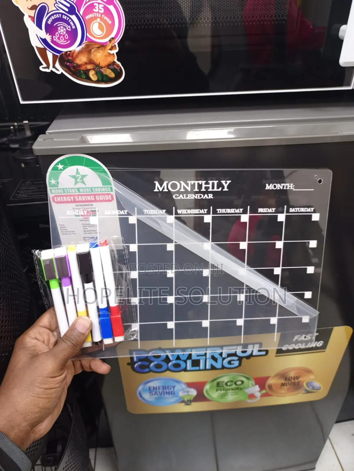 Magnetic Fridge Calendar Meal Planner