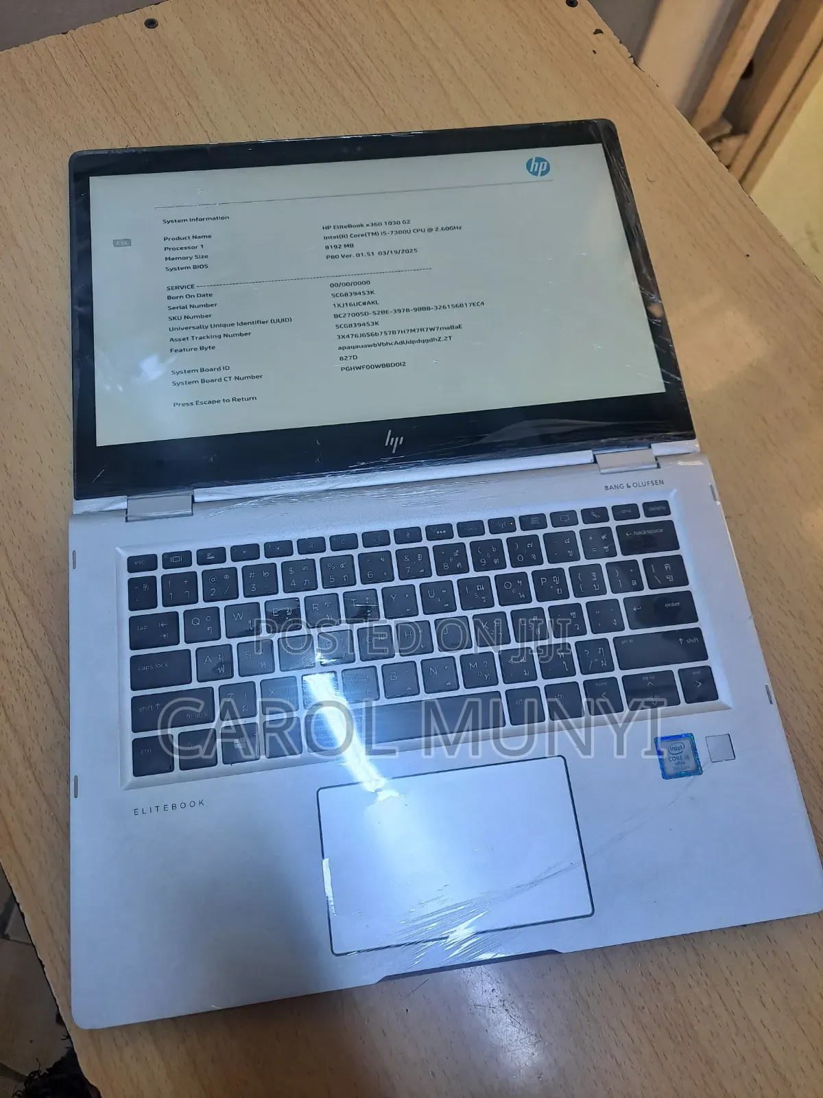 Laptop HP EliteBook x360 1030 G2 8GB Intel Core i5 SSD 256GB