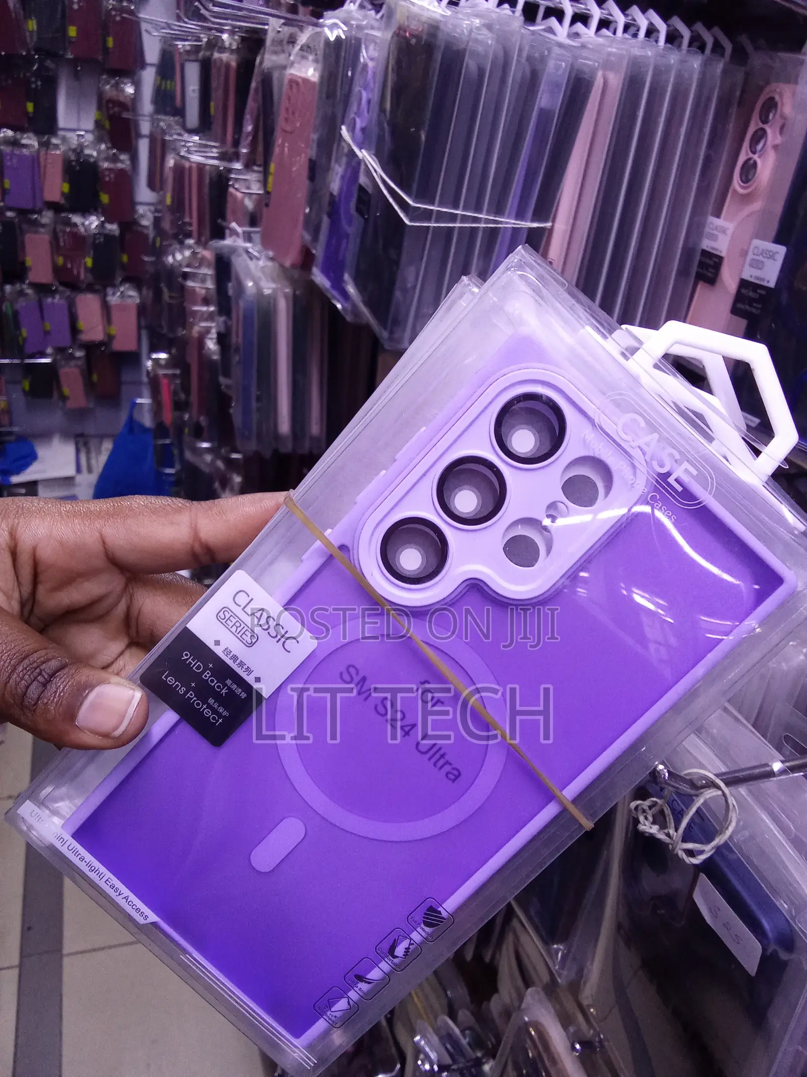 Translucent Matte MagSafe Case With Lense for Galaxy S24 Ultra -Purple